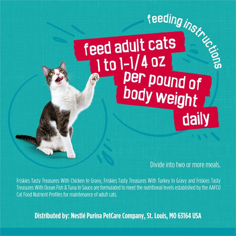 slide 10 of 14, Purina Friskies Tasty Treasures Prime Filets Ocean Fish, Chicken & Turkey Wet Cat Food - 5.5oz/12ct Variety Pack, 12 ct; 5.5 oz