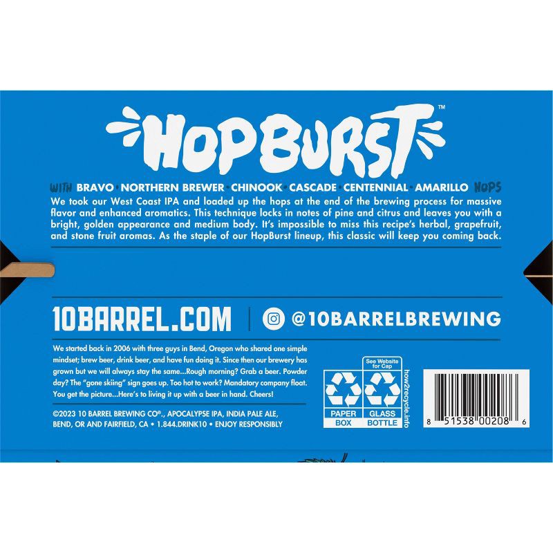 slide 7 of 8, 10 Barrel Brewing Co. 10 Barrel Apocalypse IPA Beer - 6pk/12 fl oz Bottles, 6 ct; 12 fl oz