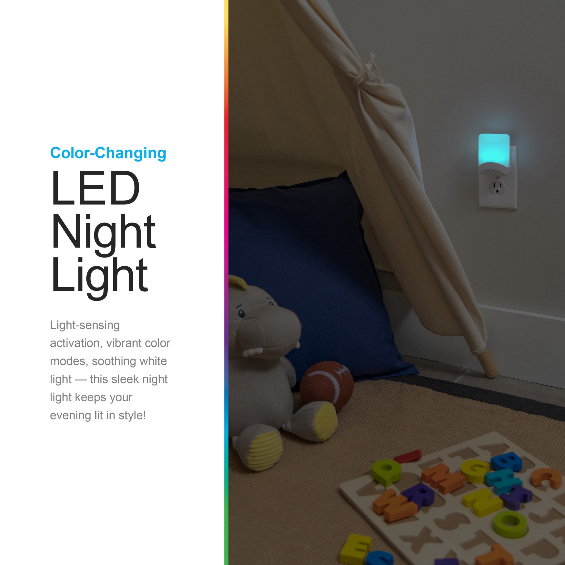 slide 3 of 6, Enbrighten White LED Auto On/Off Night Light, 1 ct