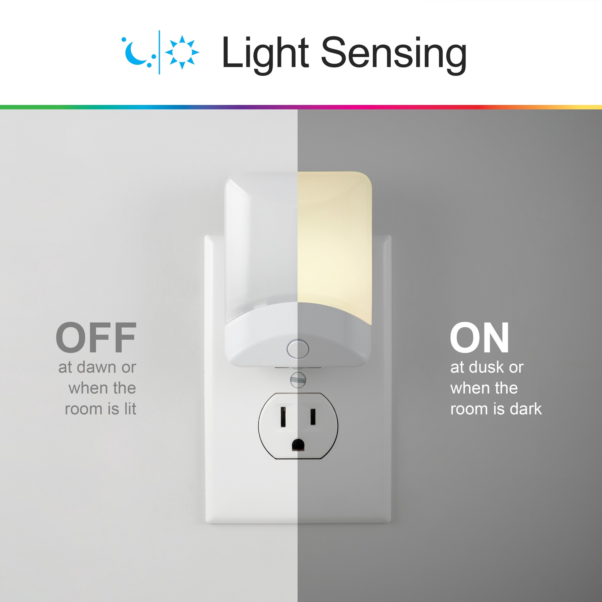 slide 4 of 6, Enbrighten White LED Auto On/Off Night Light, 1 ct