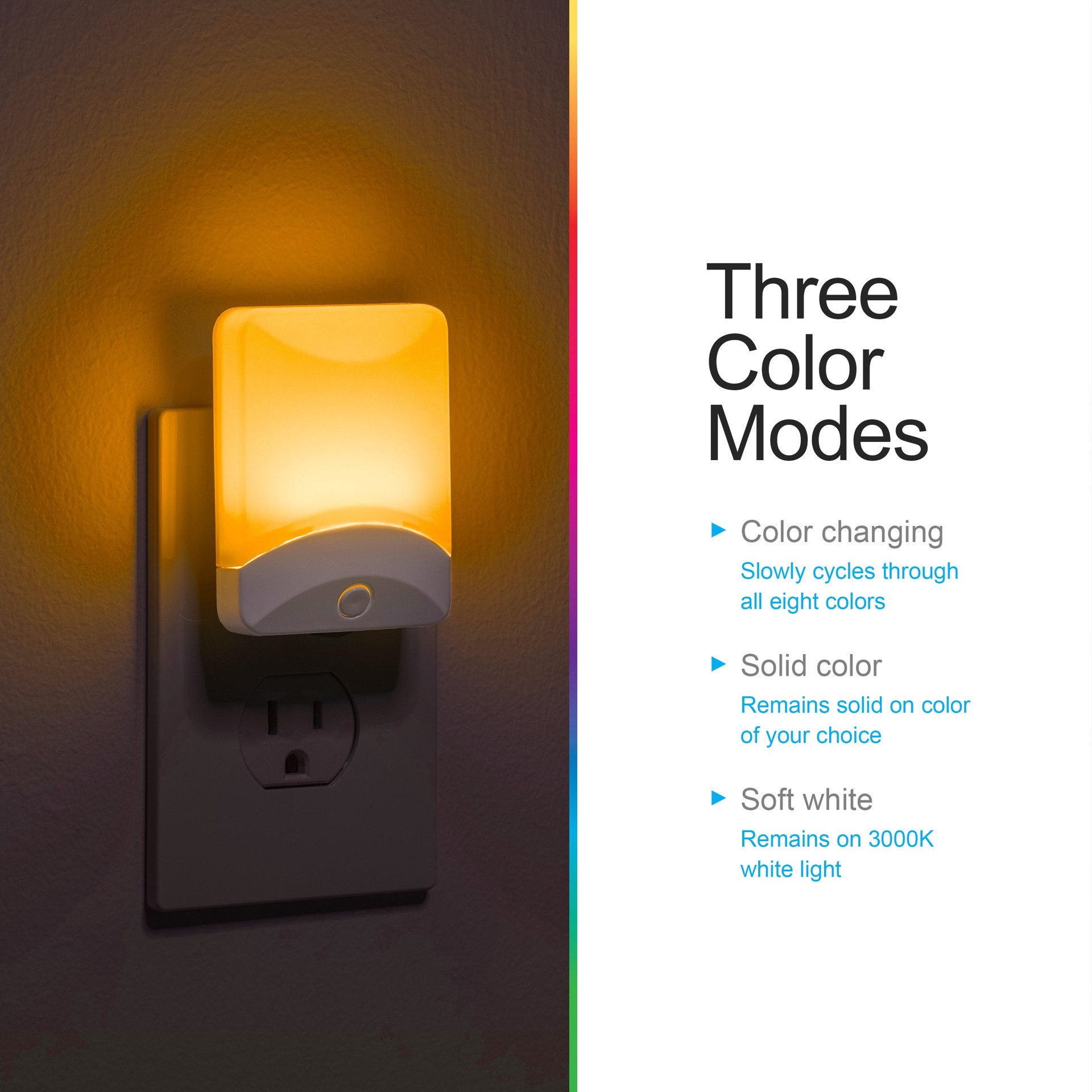 slide 5 of 6, Enbrighten White LED Auto On/Off Night Light, 1 ct