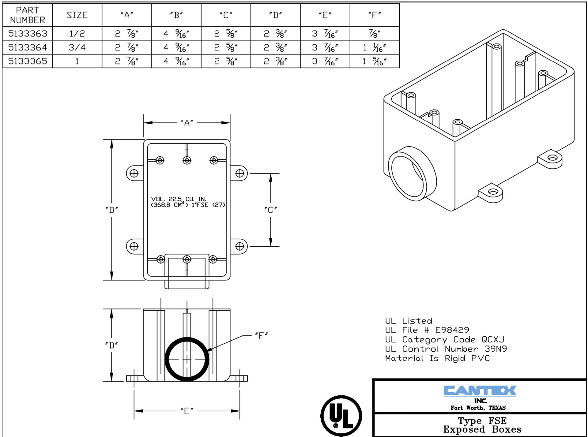 slide 6 of 6, CANTEX 1/2-in Schedule 40, Schedule 80 PVC Connector Conduit Fittings, 1 ct