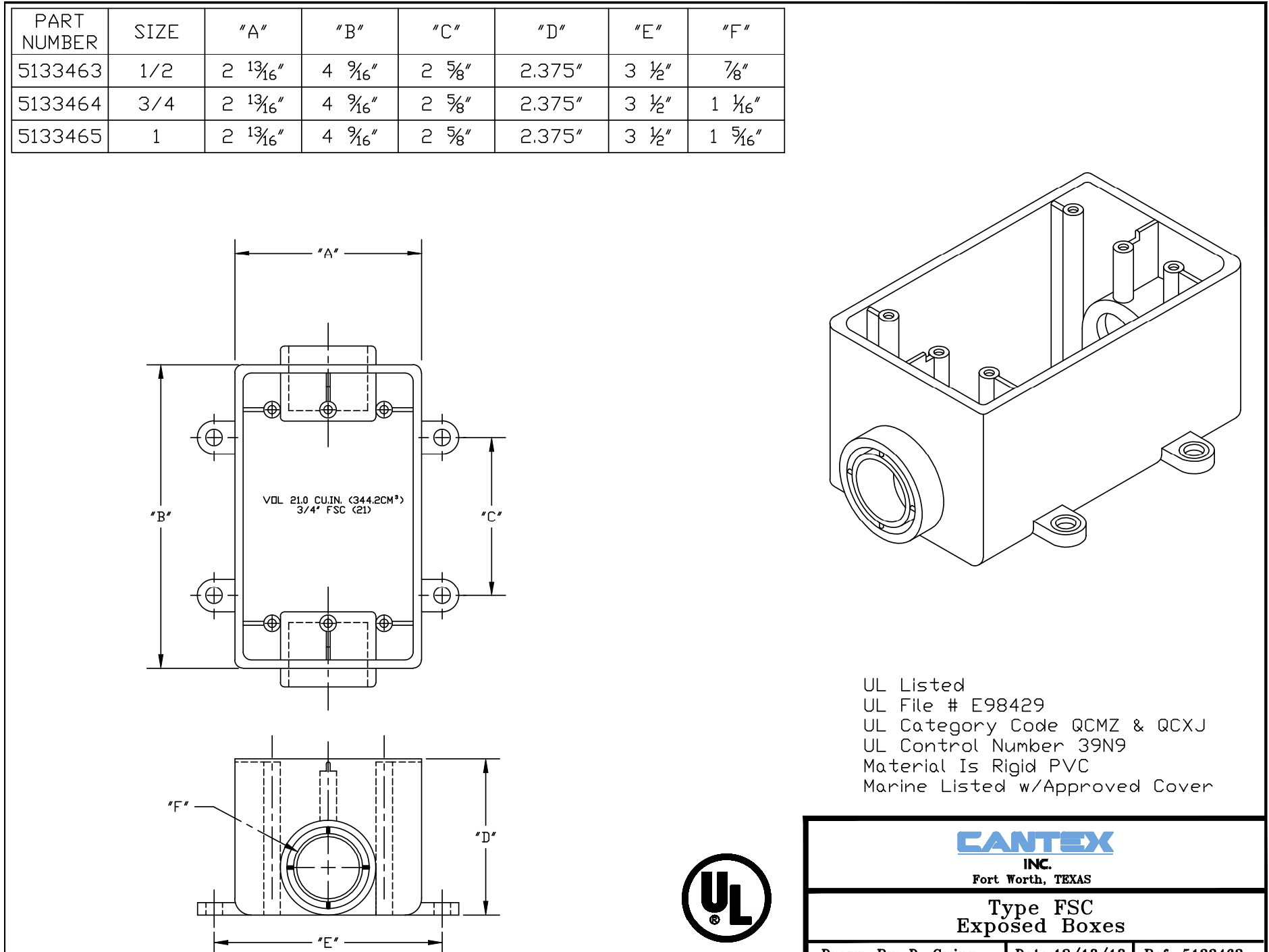slide 6 of 6, CANTEX 1/2-in Schedule 40, Schedule 80 PVC Connector Conduit Fittings, 1 ct
