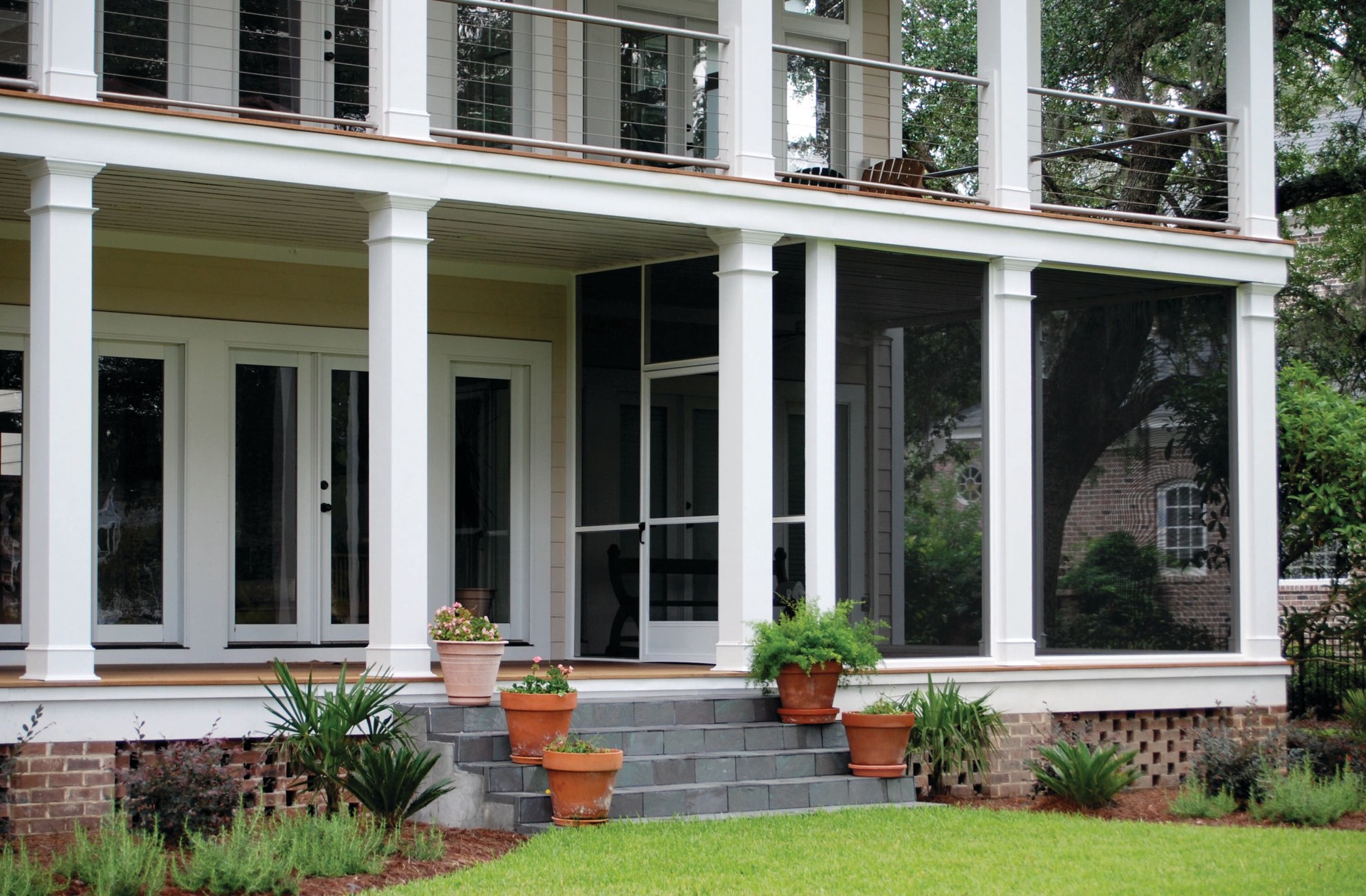 slide 2 of 4, Screen Tight Colonial 6.0-in PVC Column Cap and Base Kit, 1 ct