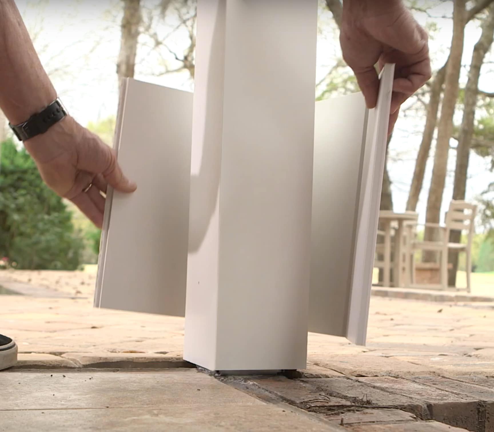 slide 4 of 4, Screen Tight Colonial 6.0-in PVC Column Cap and Base Kit, 1 ct