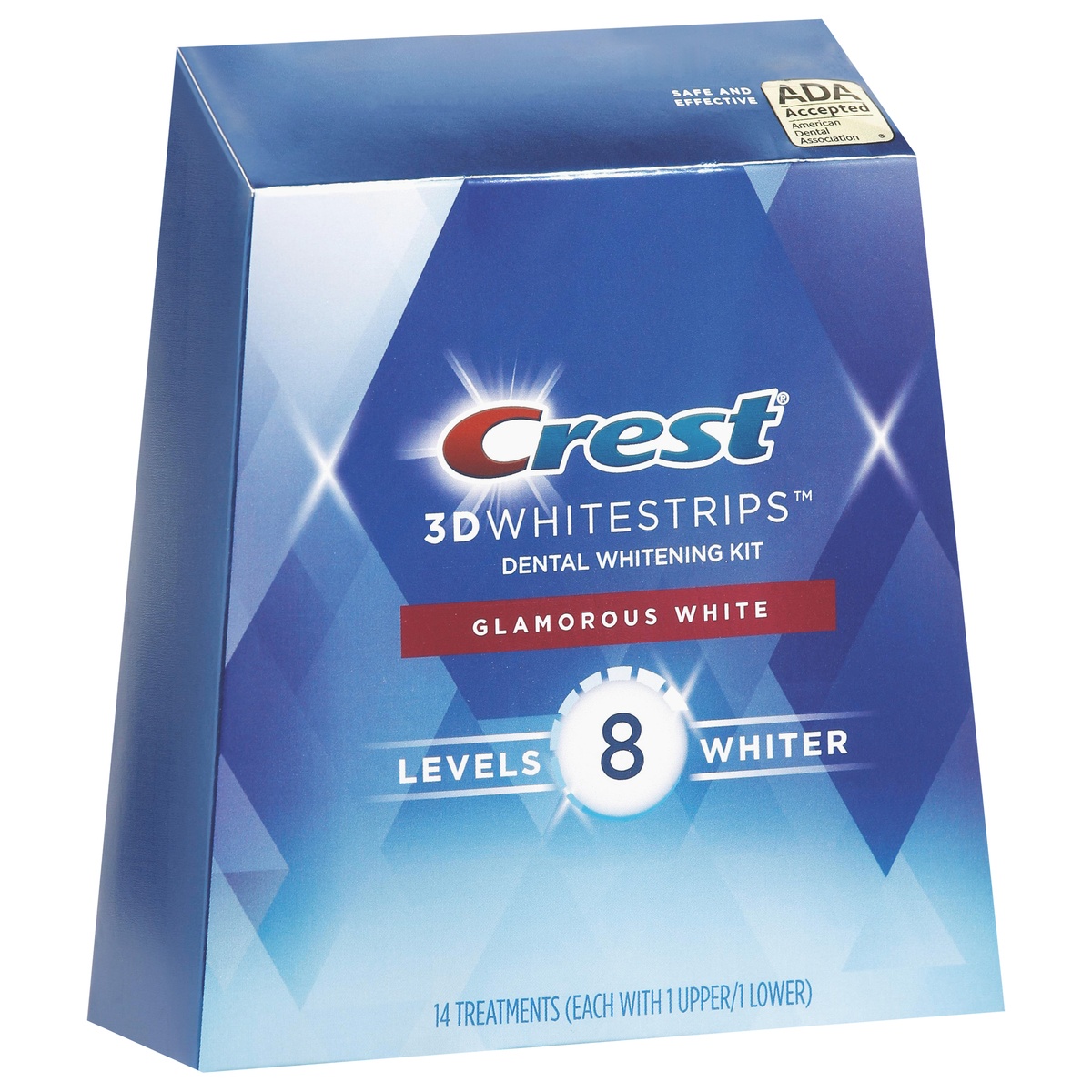 slide 9 of 9, Crest 3D Whitestrips Glamorous White Teeth Whitening Kit 14 Treatments, 14 ct