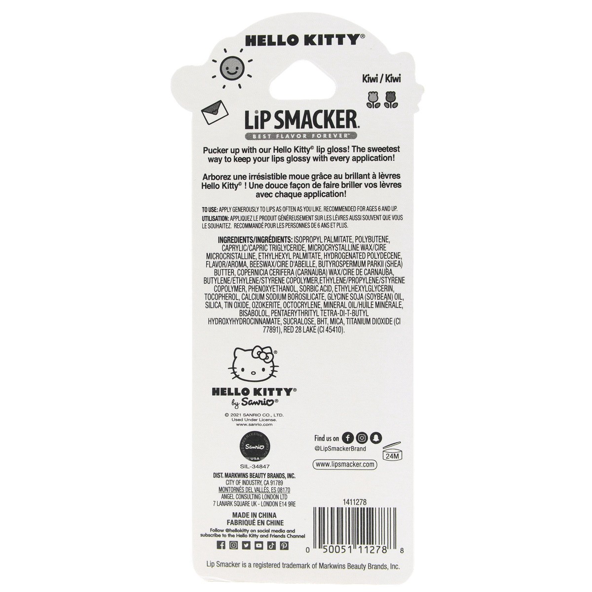 slide 3 of 5, Lip Smacker Lippy Pal Lip Gloss Hello Kitty, 0.14 oz