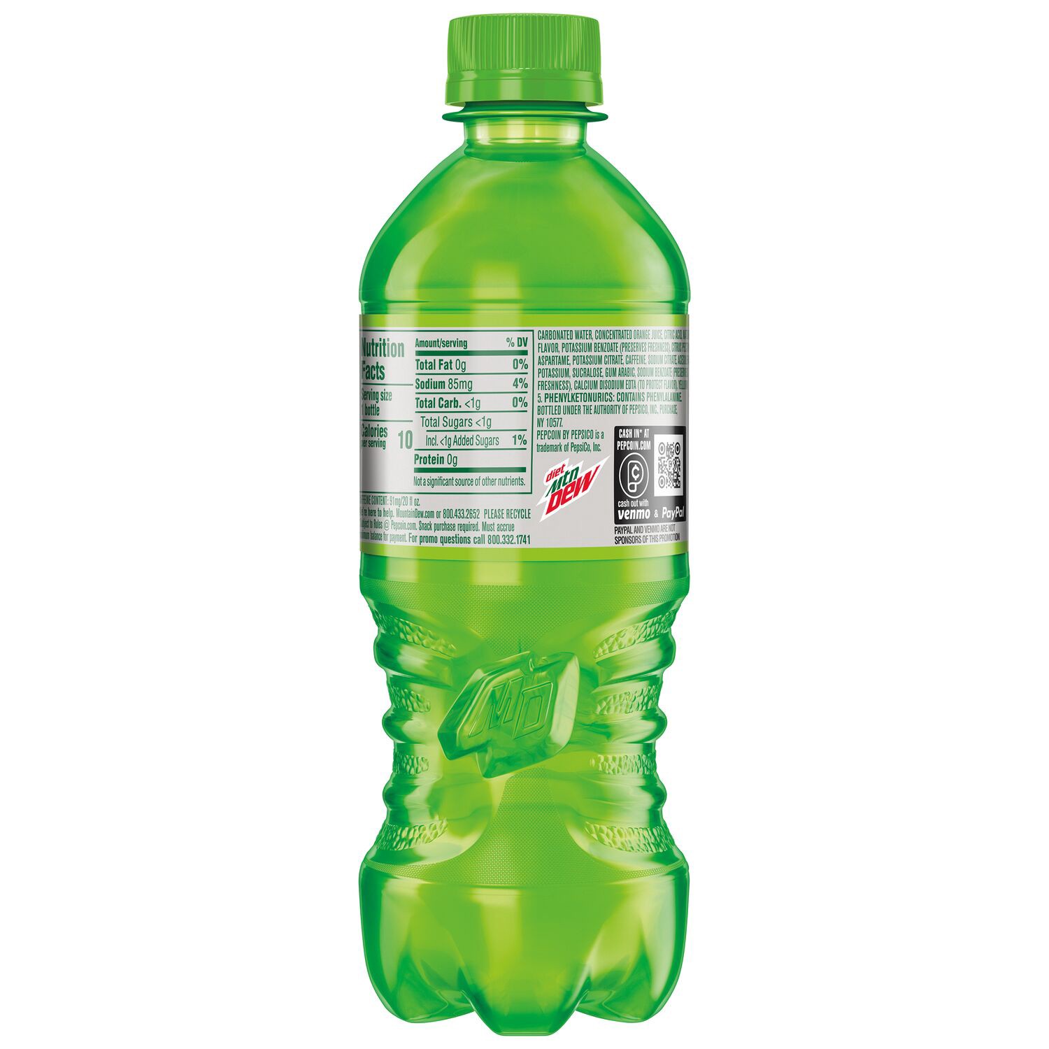 slide 2 of 5, Mtn Dew 20 - fl oz Diet Soft Drink, 1 ct