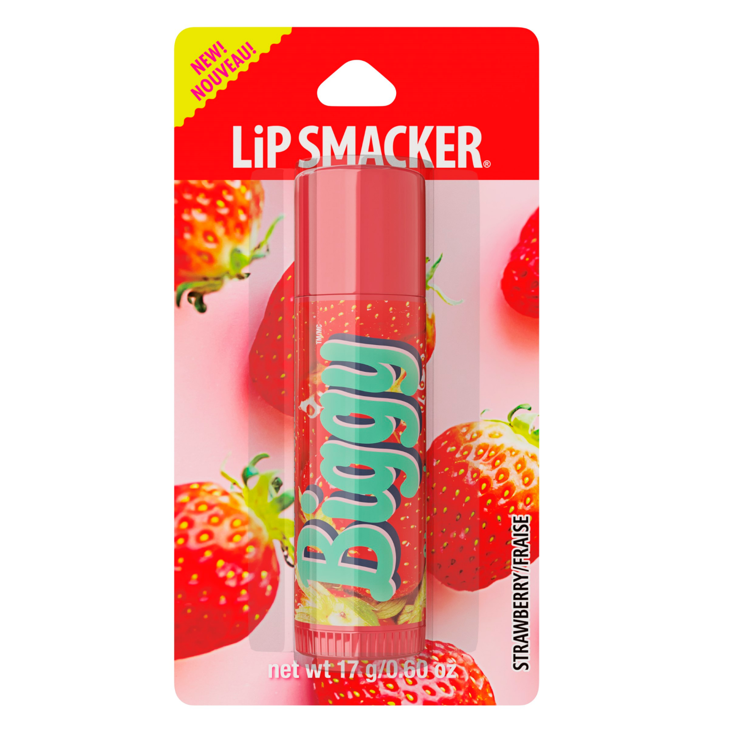 slide 1 of 4, Biggy Lip Balm Strwberry, 1 ct