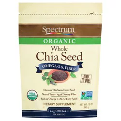 Spectrum Essentials Organic Whole Chia Seed Dietary Supplement - 12 oz