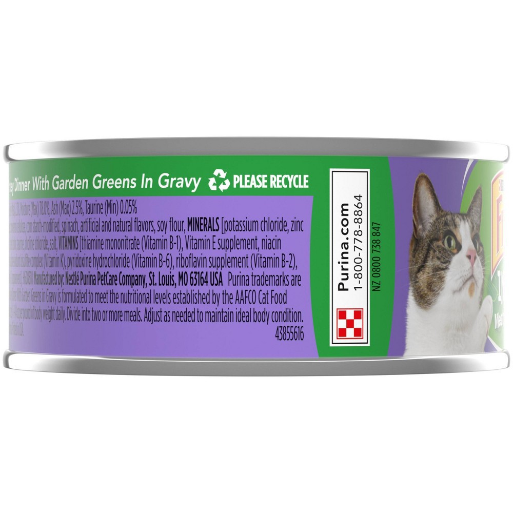 slide 2 of 4, Purina Friskies Indoor Wet Cat Food Meaty Bits Homestyle Turkey Dinner with Garden Greens In Gravy, 5.5 oz