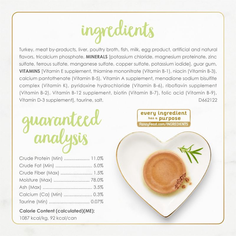 slide 7 of 10, Purina Fancy Feast Classic Paté Gourmet Wet Cat Food Tender Turkey Feast Kitten - 3oz, 3 oz