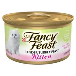 Purina Fancy Feast Classic Paté Gourmet Wet Cat Food Tender Turkey Feast Kitten - 3oz
