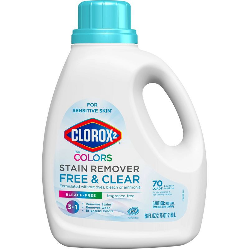 slide 10 of 15, Clorox 2 for Colors - Free & Clear Stain Remover and Color Brightener - 88oz, 88 oz