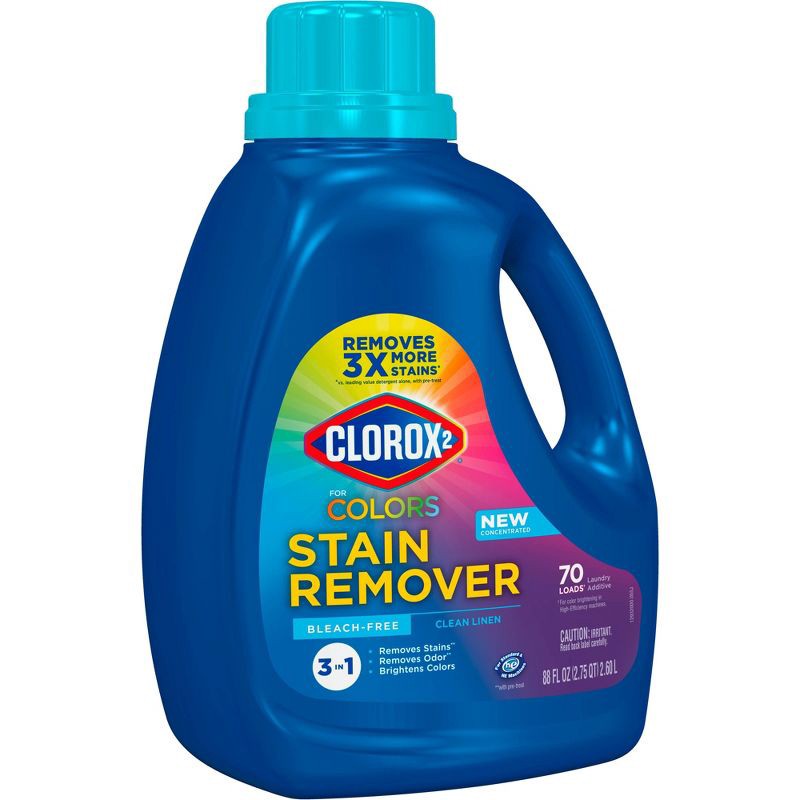 slide 9 of 15, Clorox 2 for Colors - Stain Remover and Color Brightener - Clean Linen - 88oz, 88 oz