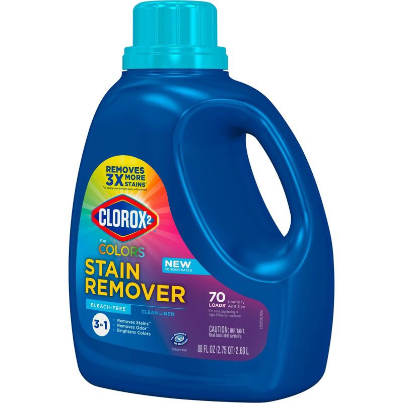 slide 10 of 15, Clorox 2 for Colors - Stain Remover and Color Brightener - Clean Linen - 88oz, 88 oz