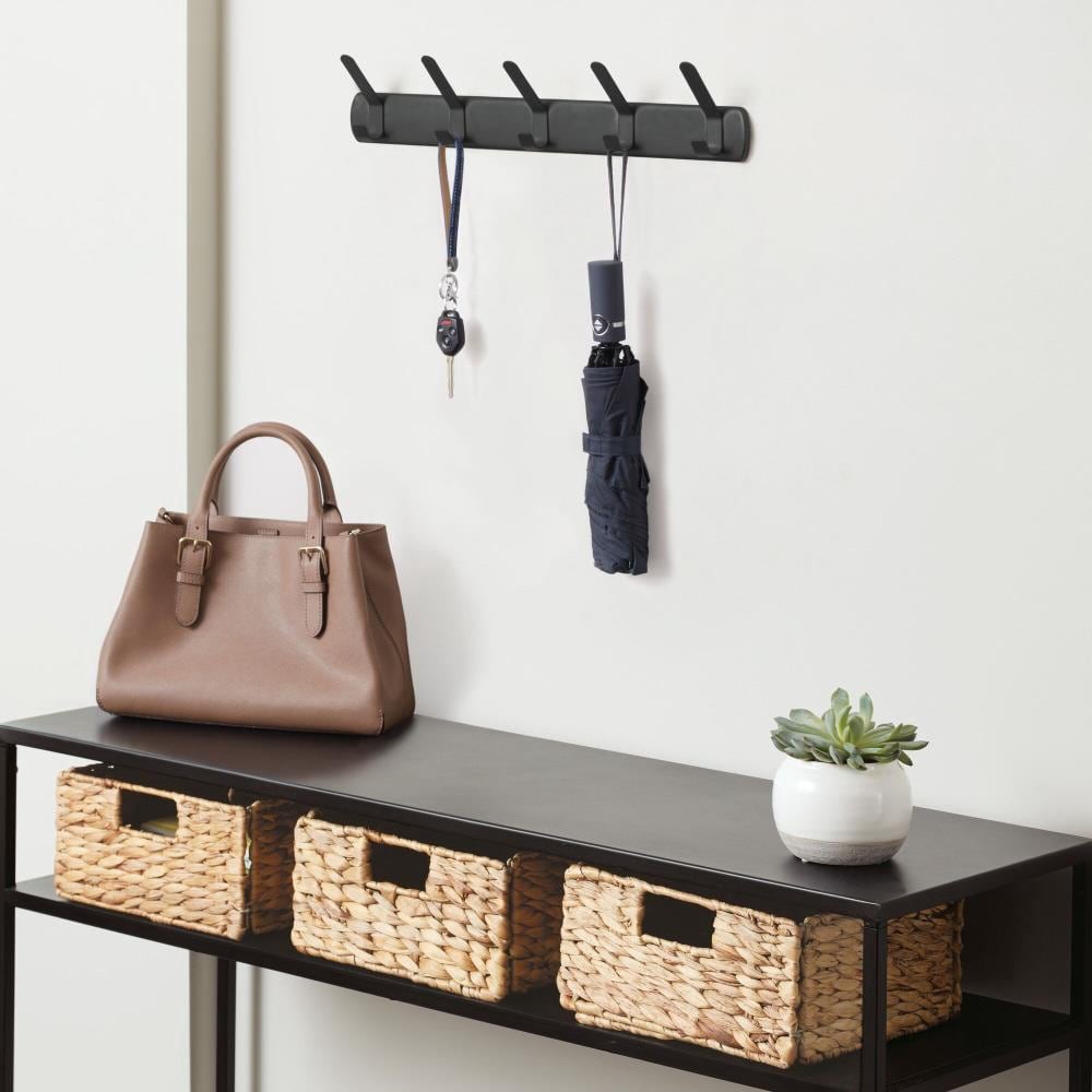 slide 2 of 6, Origin 21 5 -Hook 22.01-in x 1.772-in H Black Decorative Wall Hook ( 35-lb Capacity), 1 ct