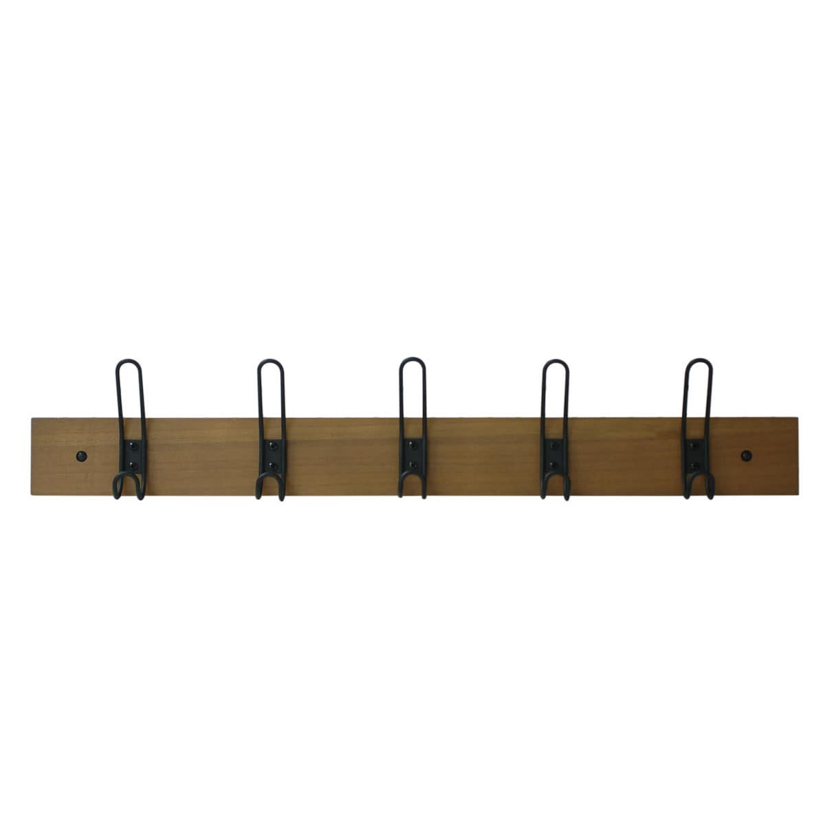 slide 1 of 6, allen + roth 5 -Hook 27.01-in x 2.76-in H Brown Decorative Wall Hook ( 35-lb Capacity), 1 ct