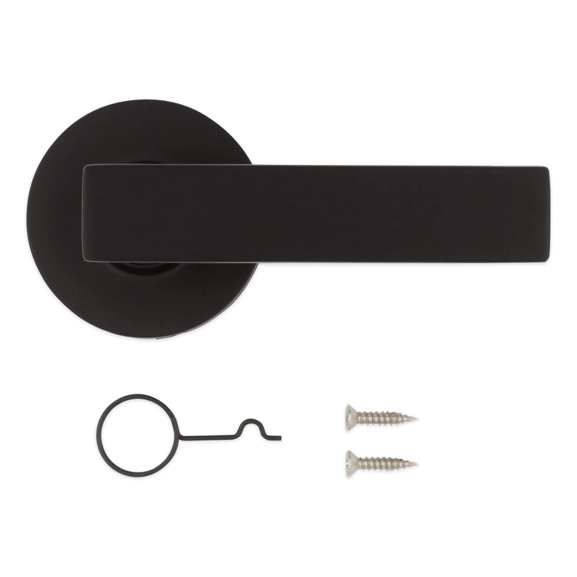 slide 4 of 6, RELIABILT Kinross Matte Black Interior or Exterior Dummy Door Handle, 1 ct