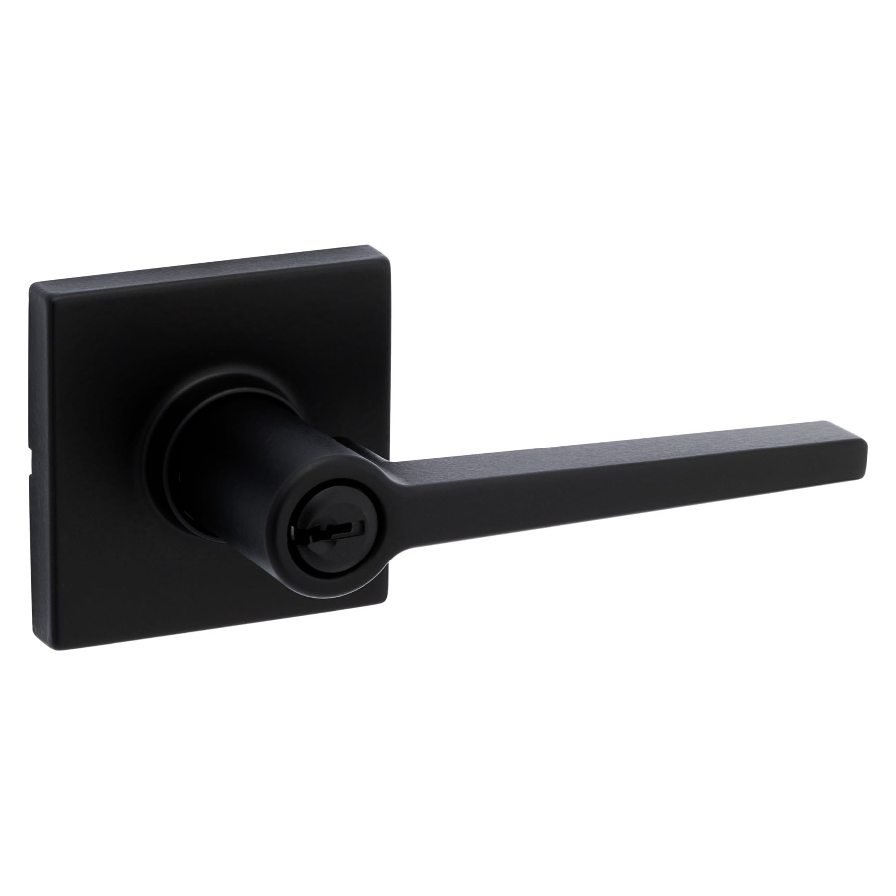 slide 4 of 6, RELIABILT Dallas Matte Black Exterior Keyed Entry Door Handle, 1 ct