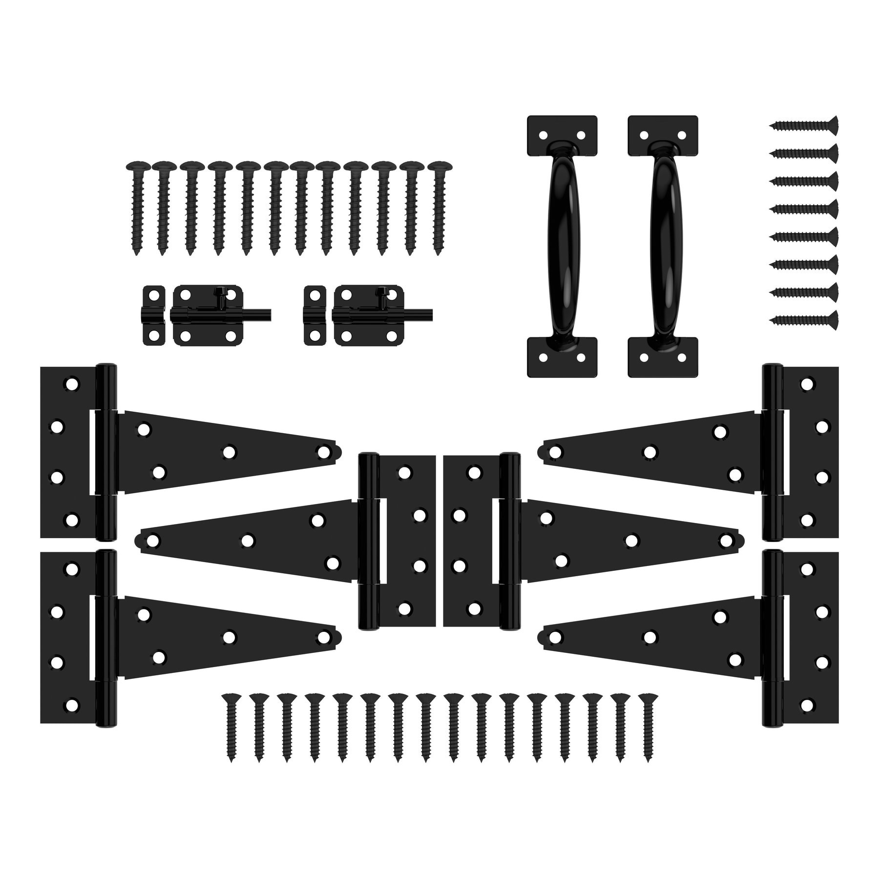 slide 6 of 6, National Hardware 4-in Black Gate kit, 1 ct