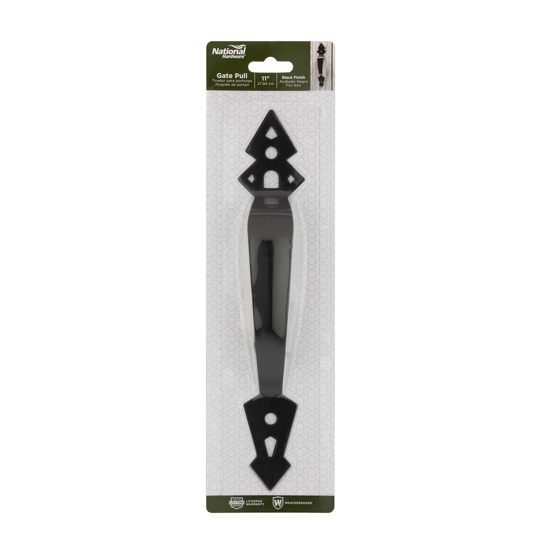 slide 5 of 6, National Hardware 11-in Black Gate pull, 1 ct