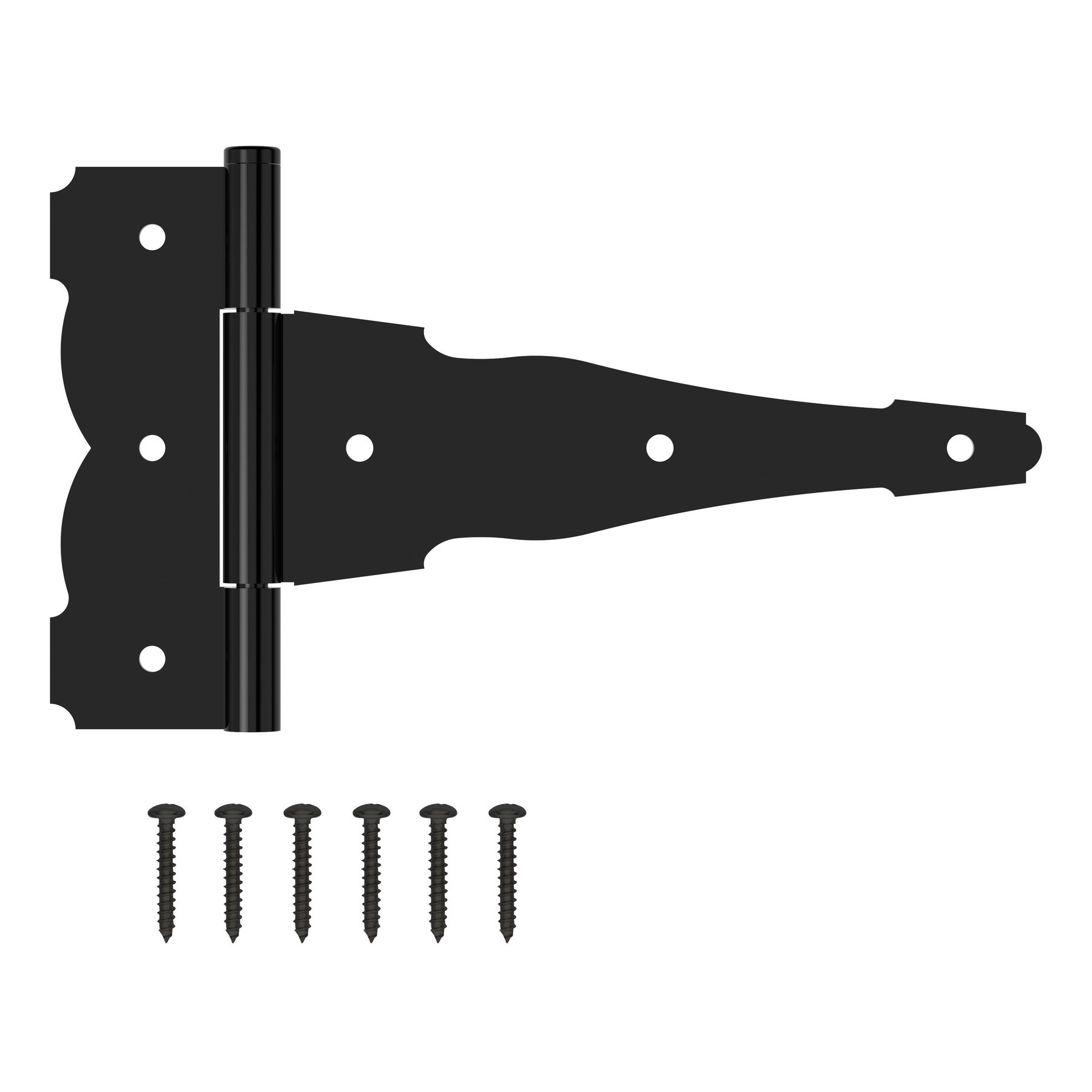 slide 4 of 6, National Hardware 10-in Black Gate hinge, 1 ct