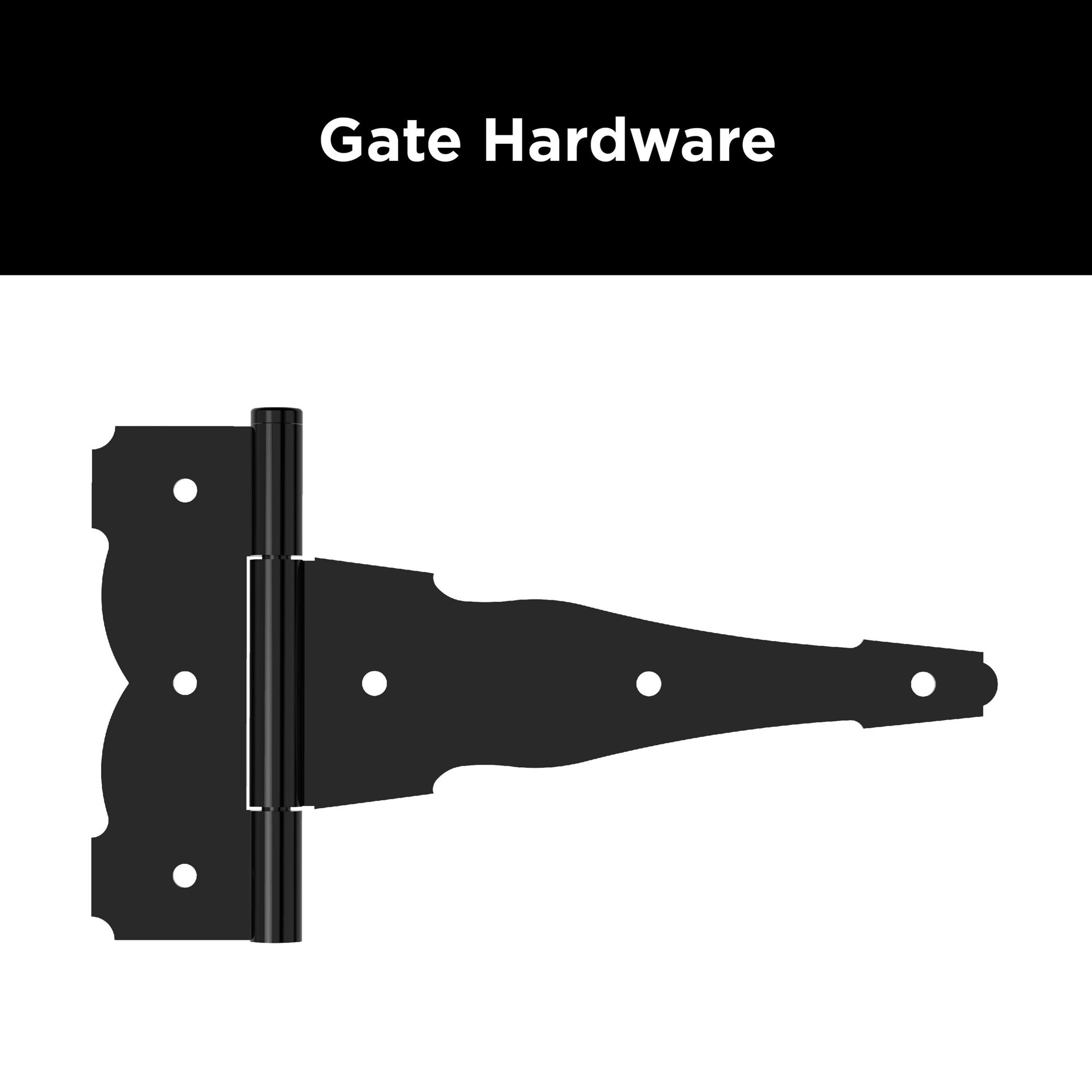 slide 6 of 6, National Hardware 10-in Black Gate hinge, 1 ct