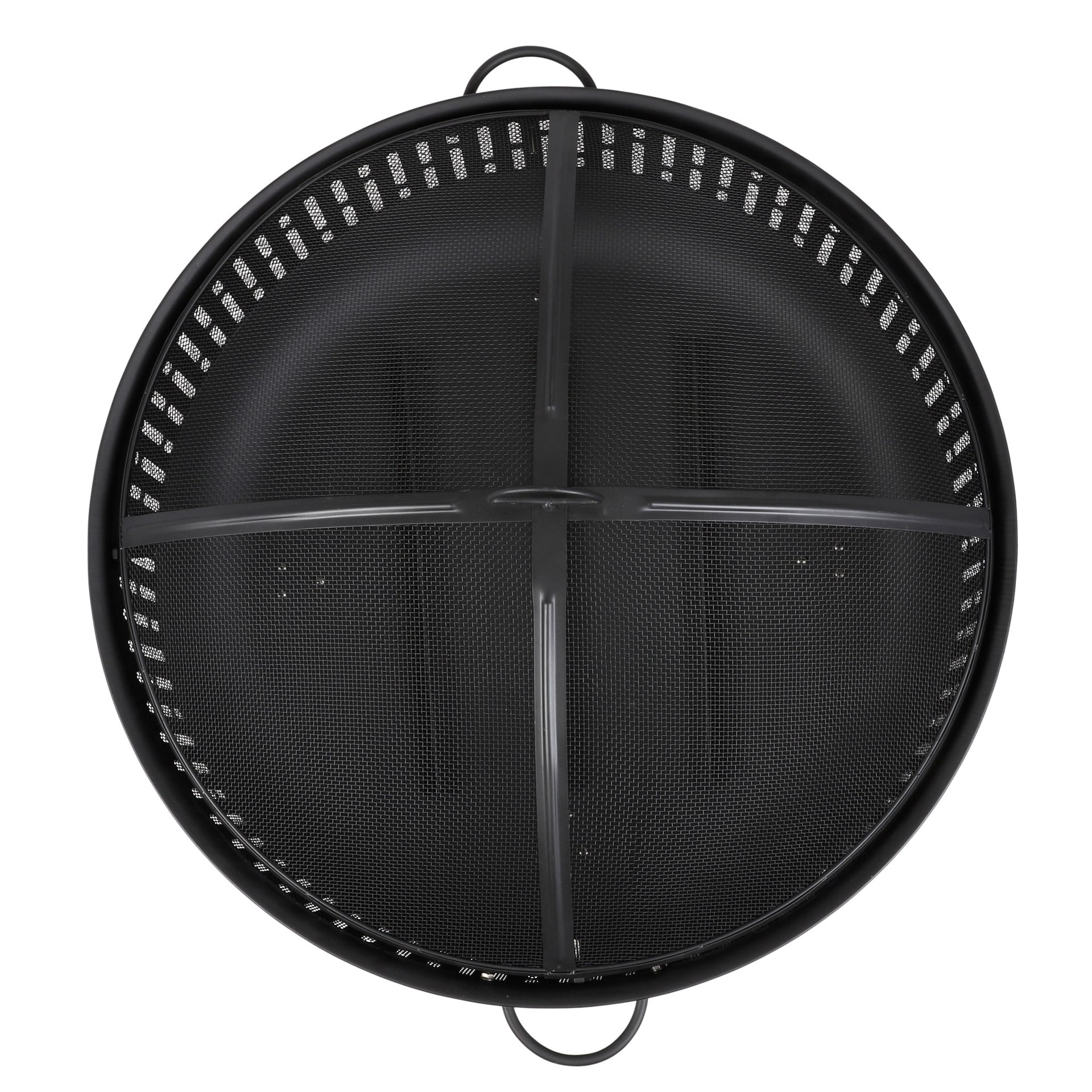 slide 2 of 6, allen + roth 31.5-in W Steel Round Portable Wood-Burning Fire Pit, 1 ct