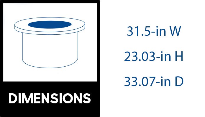 slide 5 of 6, allen + roth 31.5-in W Steel Round Portable Wood-Burning Fire Pit, 1 ct