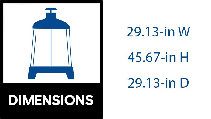 slide 5 of 6, allen + roth 29.13-in W Steel Square, 1 ct