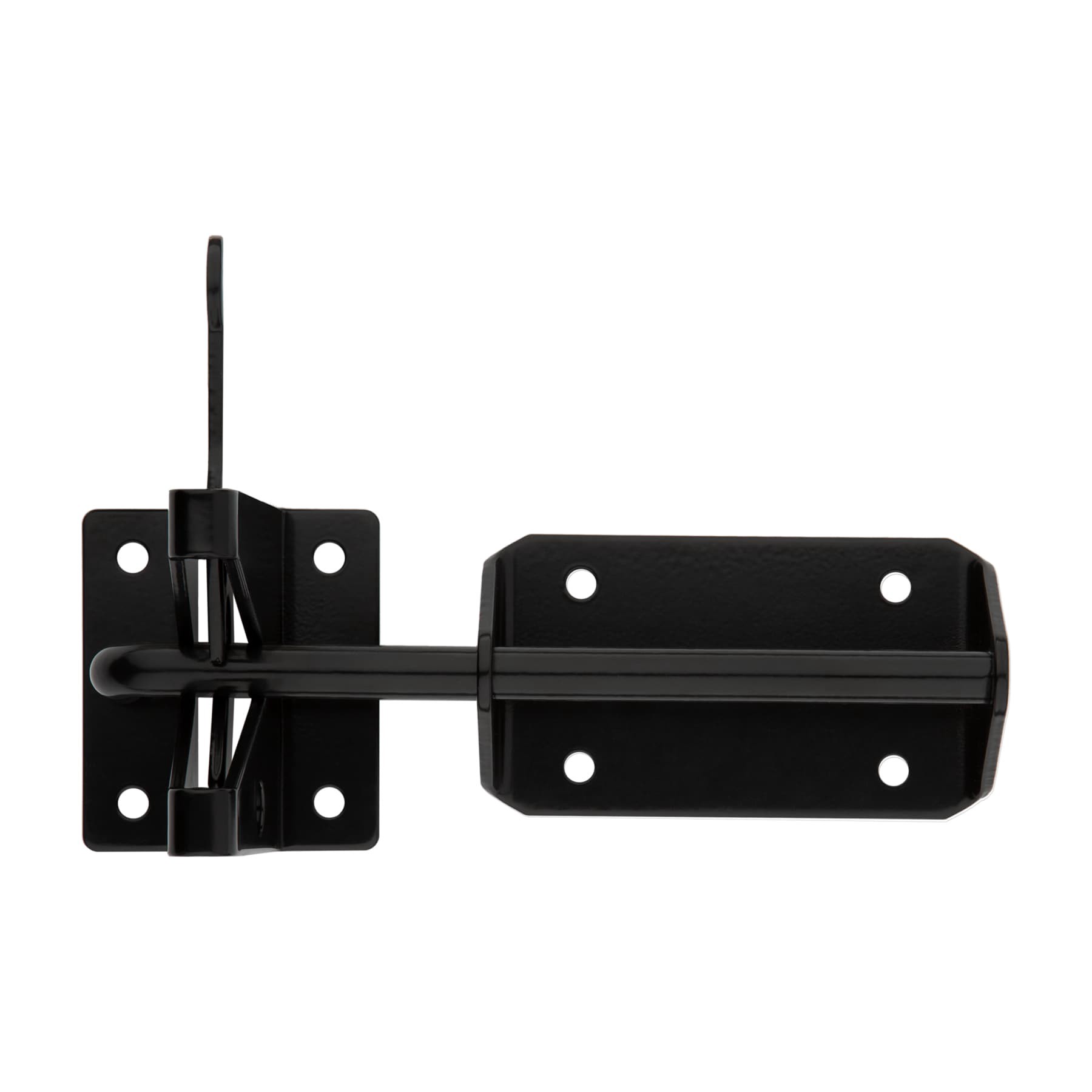 slide 4 of 6, National Hardware 7-1/2-in Black Gate latch, 1 ct