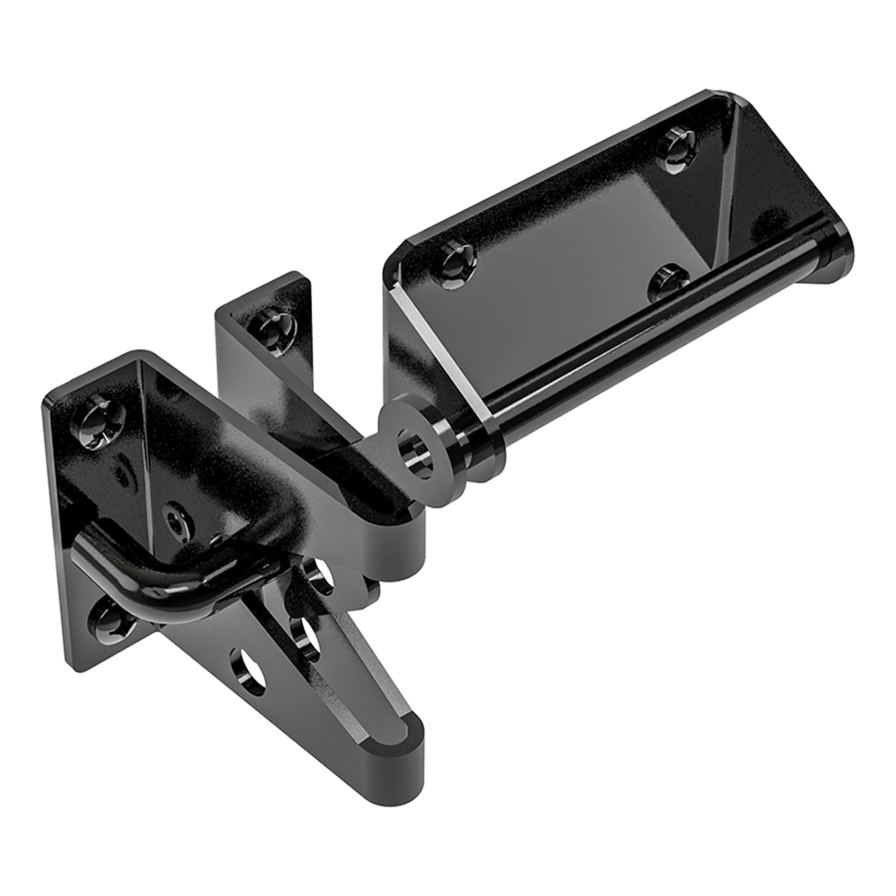 slide 1 of 6, National Hardware 7-1/2-in Black Gate latch, 1 ct