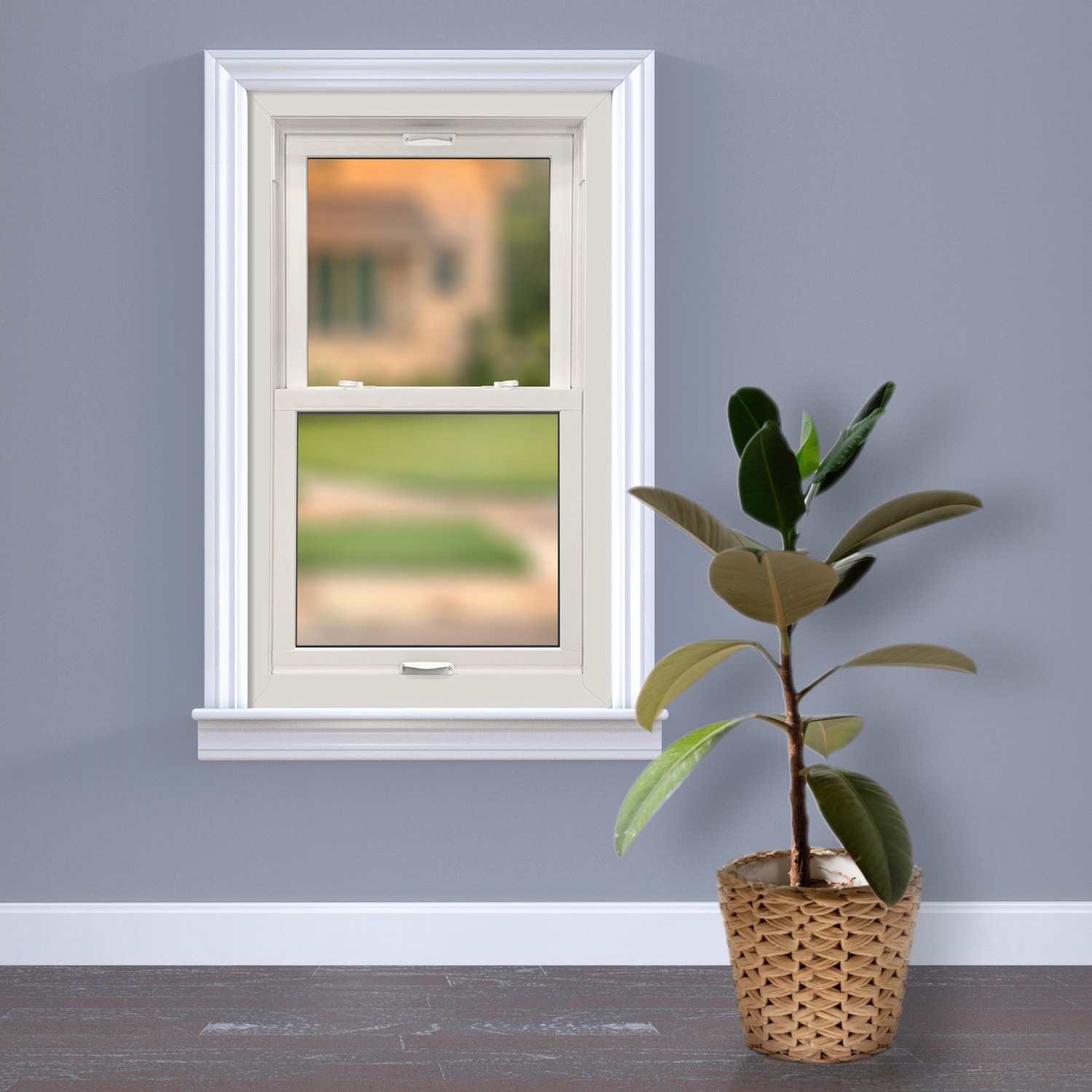 slide 6 of 6, United Window & Door Distinct White White Vinyl Replacement Double Hung Window Low-E argon Double Pane Glass (Full Screen Included), 1 ct