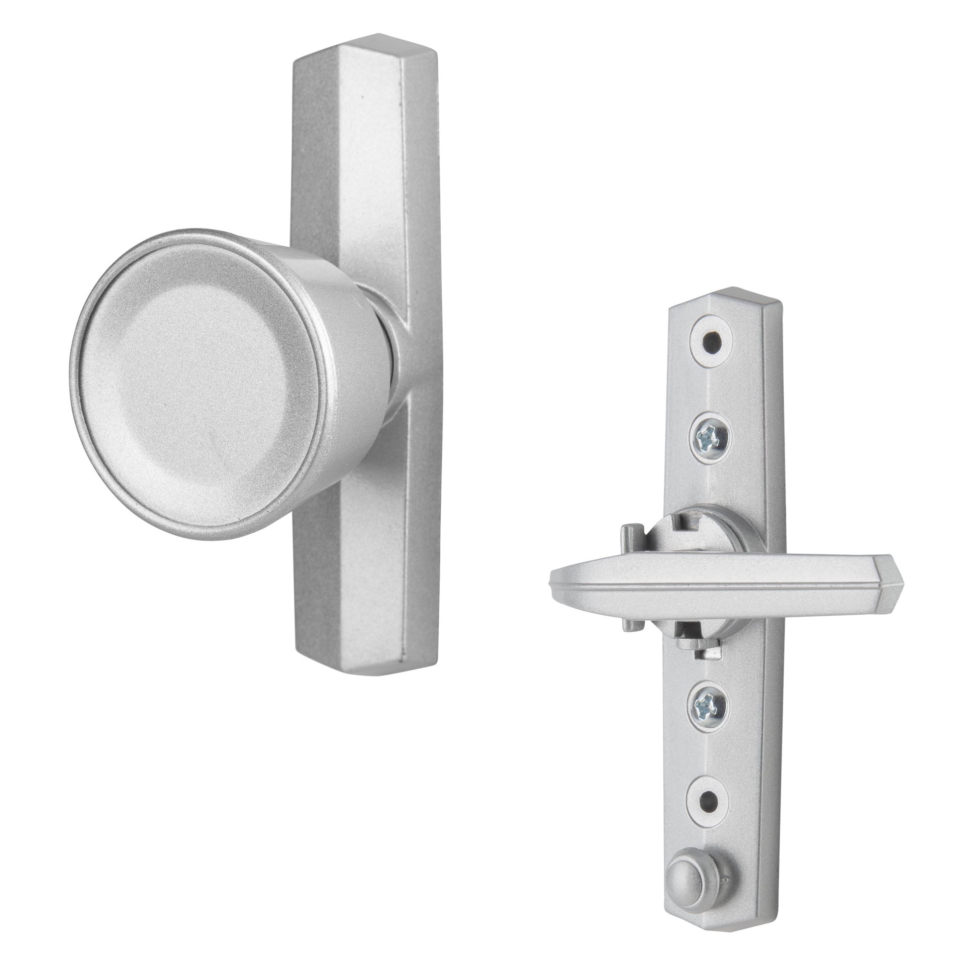 slide 1 of 6, WRIGHT PRODUCTS Universal Matte Silver Lockable Screen/Storm door Replacement Handleset, 1 ct