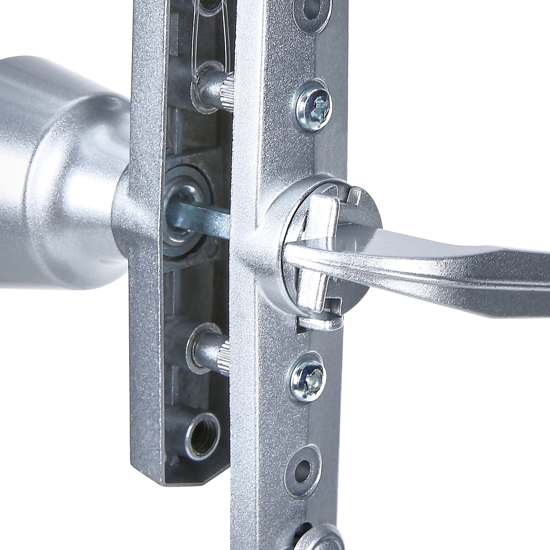 slide 4 of 6, WRIGHT PRODUCTS Universal Matte Silver Lockable Screen/Storm door Replacement Handleset, 1 ct