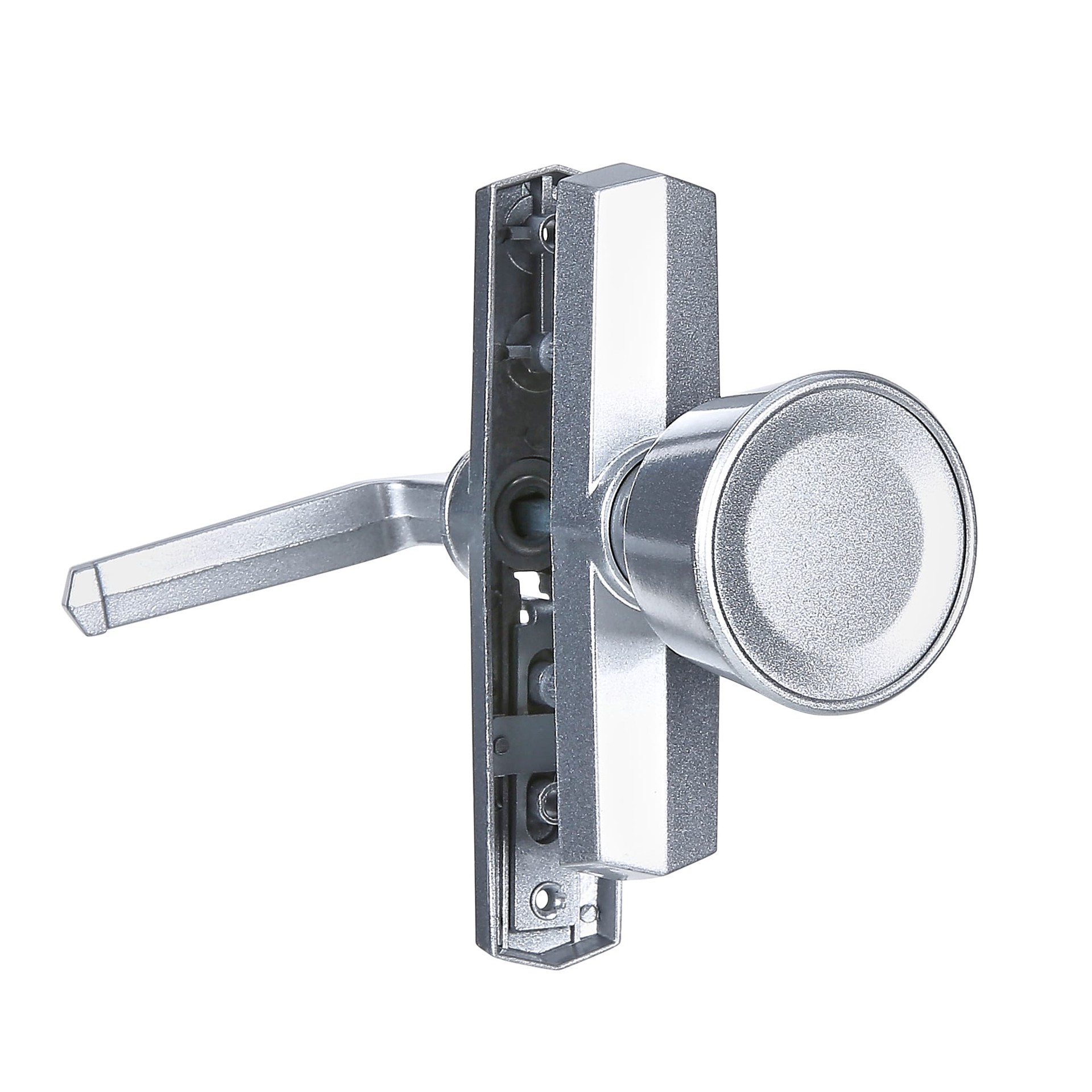 slide 5 of 6, WRIGHT PRODUCTS Universal Matte Silver Lockable Screen/Storm door Replacement Handleset, 1 ct