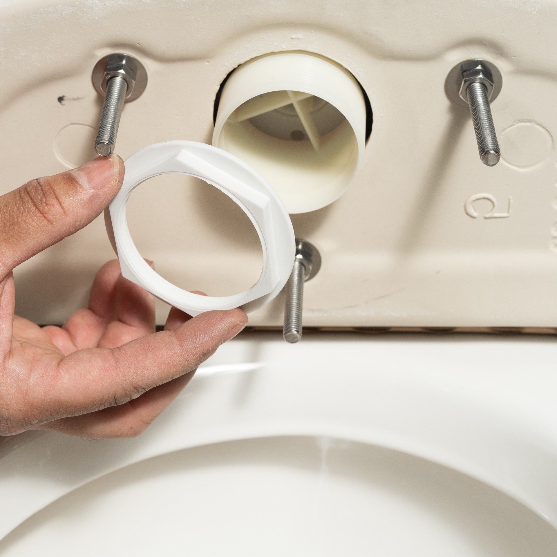 slide 4 of 6, RELIABILT White Plastic Flush valve for Mansfield, 1 ct