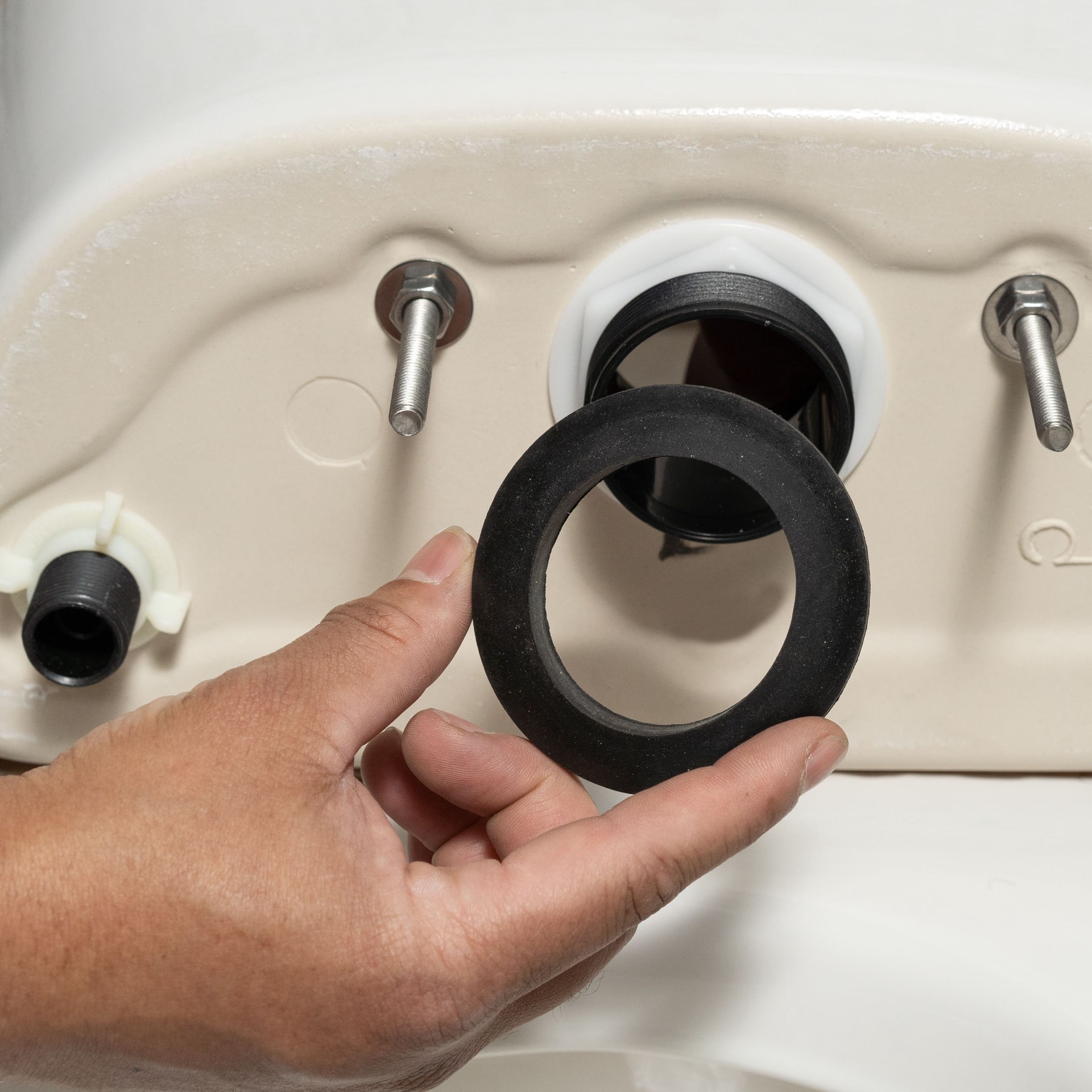 slide 6 of 6, RELIABILT Stainless steel and black Toilet hardware kit, 1 ct