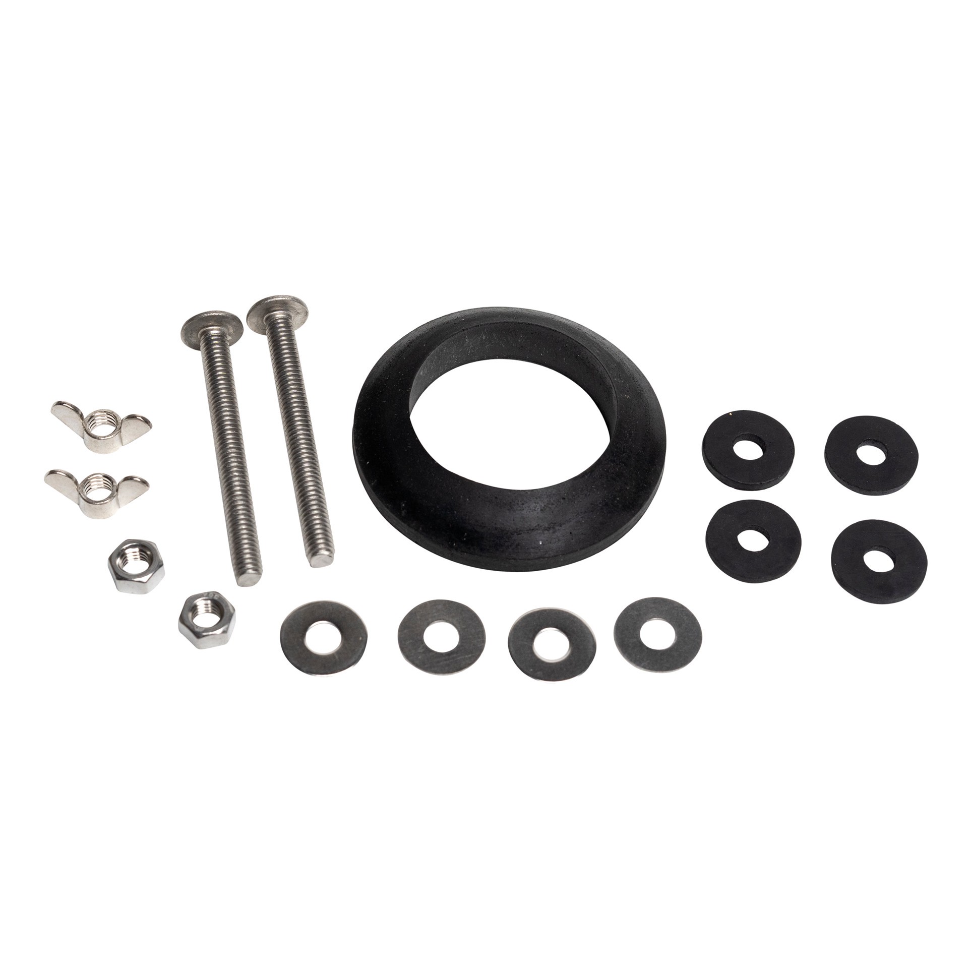 slide 1 of 6, RELIABILT Stainless steel and black Toilet hardware kit, 1 ct