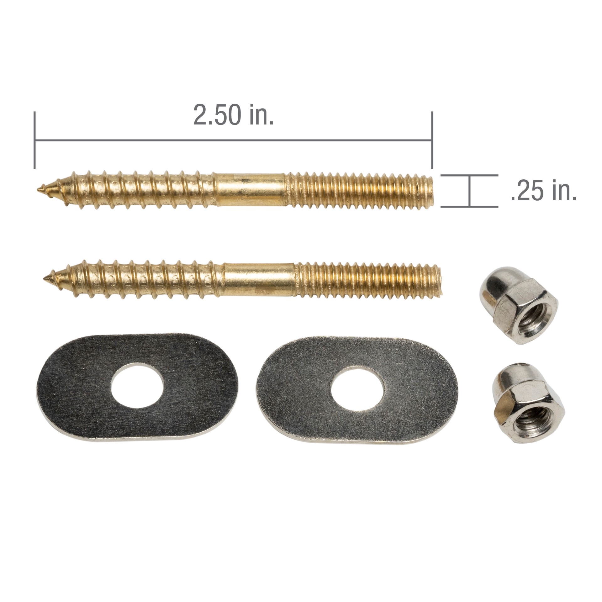 slide 2 of 6, RELIABILT Polished brass Toilet hardware kit, 1 ct