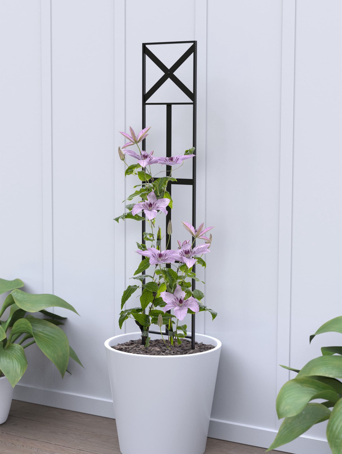 slide 2 of 5, Style Selections 10-in W x 60-in H Black Iron Traditional Garden Trellis For Climbing Plants For Roses, 1 ct