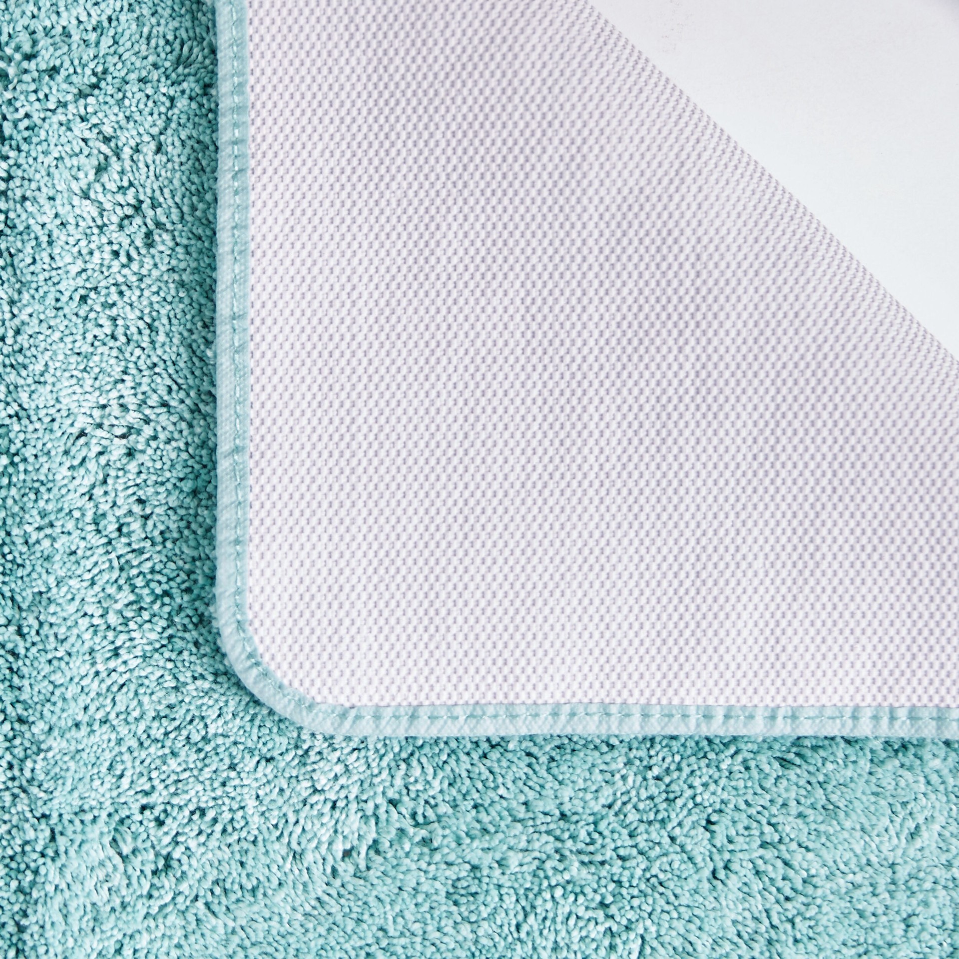 slide 3 of 6, allen + roth 20-in x 34-in Nile Blue Polyester Bath rug, 1 ct