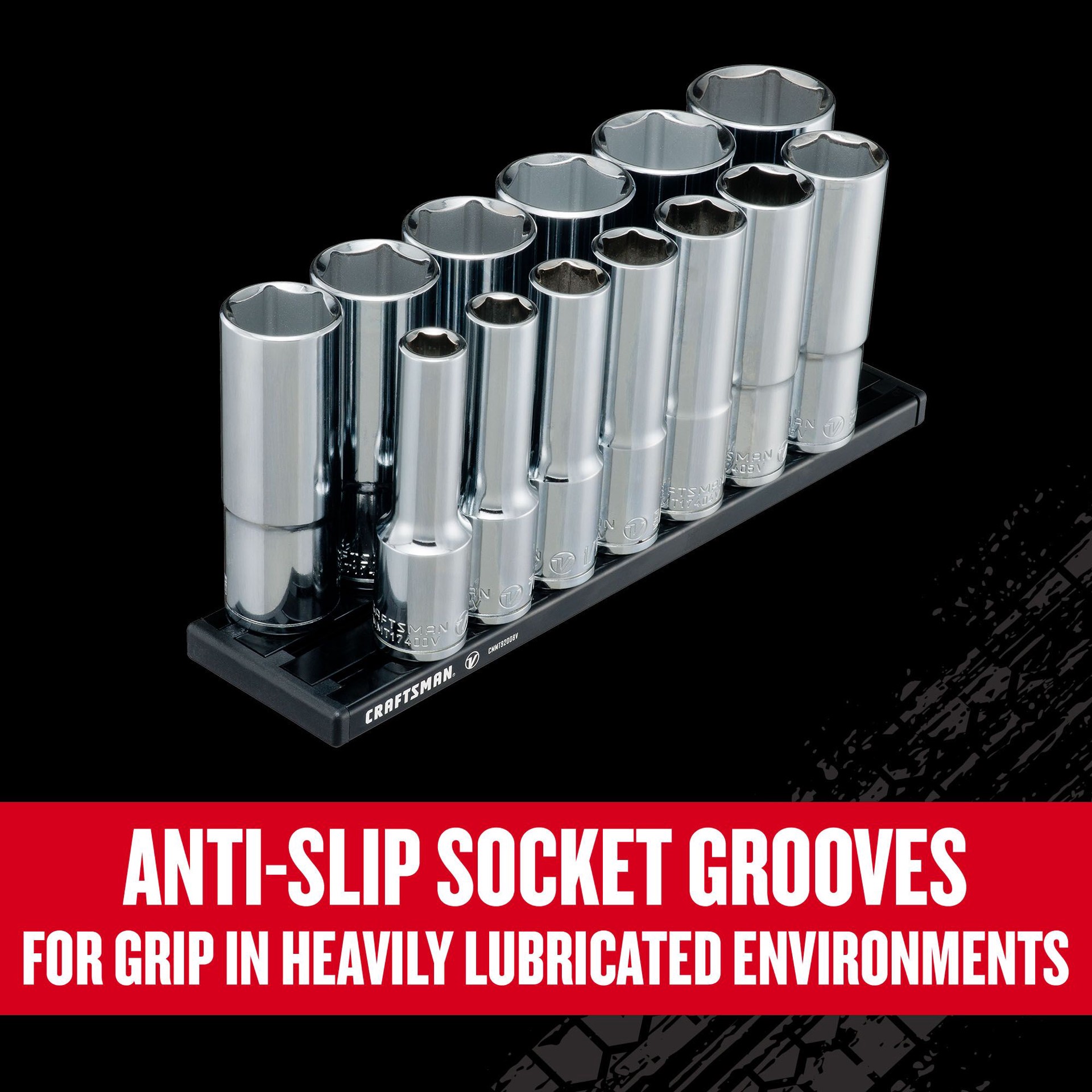 slide 4 of 6, CRAFTSMAN V-Series 1/2-in Drive Standard (SAE) Deep Socket Set 13 -Pieces, 1 ct