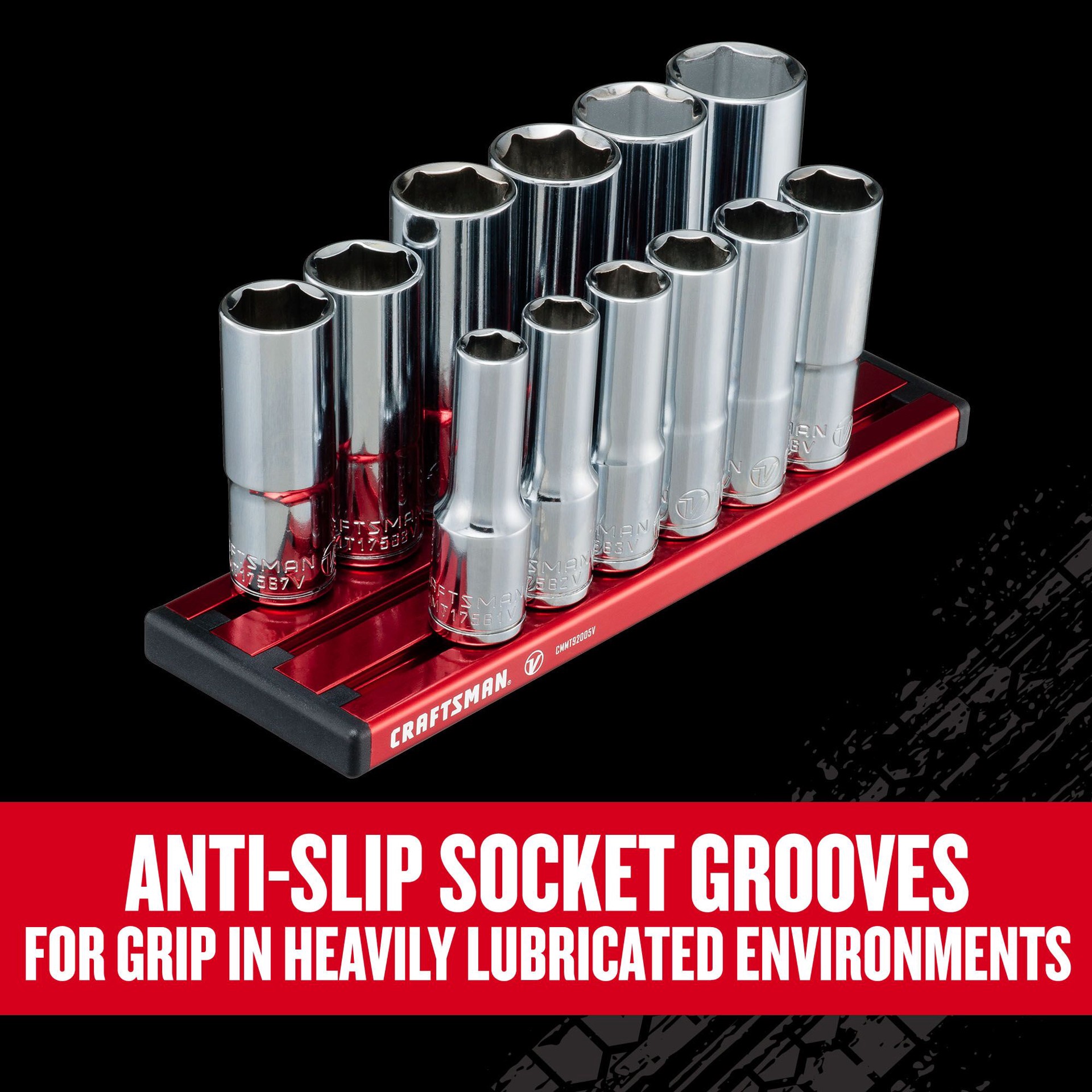 slide 4 of 6, CRAFTSMAN V-Series 3/8-in Drive Metric Deep Socket Set 12 -Pieces, 1 ct