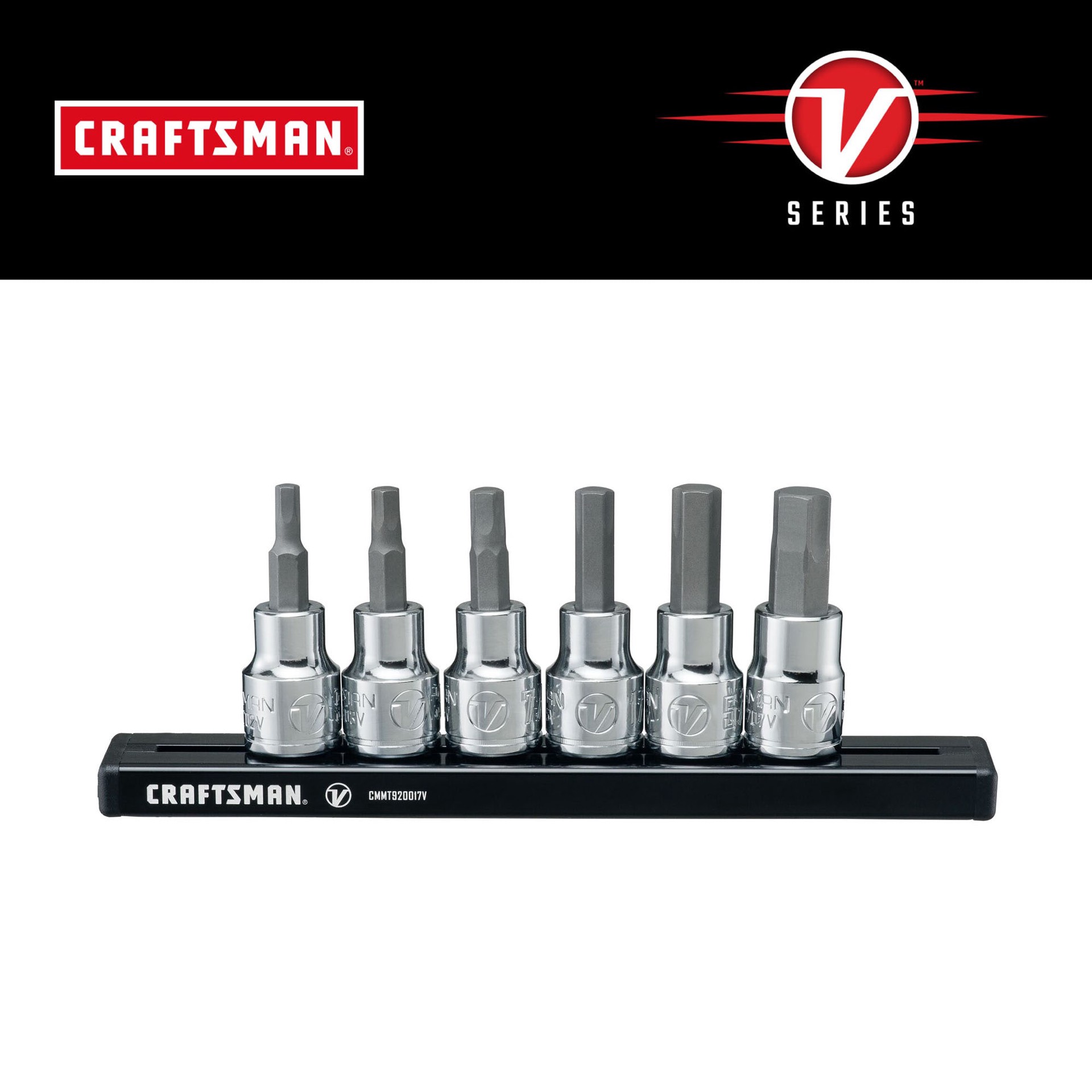 slide 1 of 6, CRAFTSMAN V-Series 6 -Piece 3/8-in Drive Set Hex Bit Driver Socket Set, 1 ct