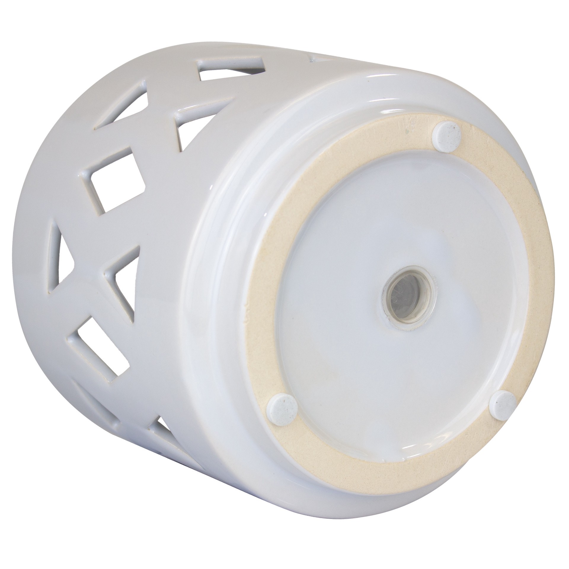 slide 6 of 6, allen + roth 6-in W x 5.39-in H White Ceramic Indoor Planter, 1 ct