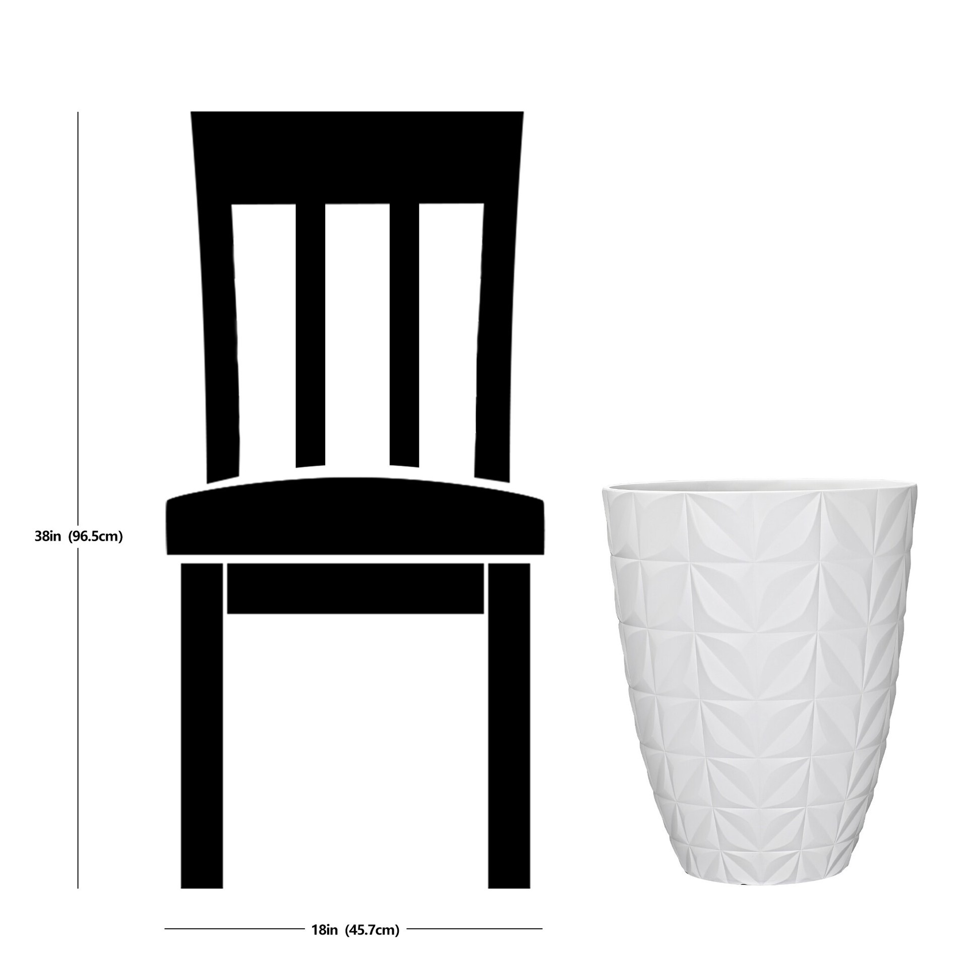 slide 6 of 6, allen + roth Round 15.16-in W x 15.16-in L White Resin Indoor/Outdoor Planter, 1 ct