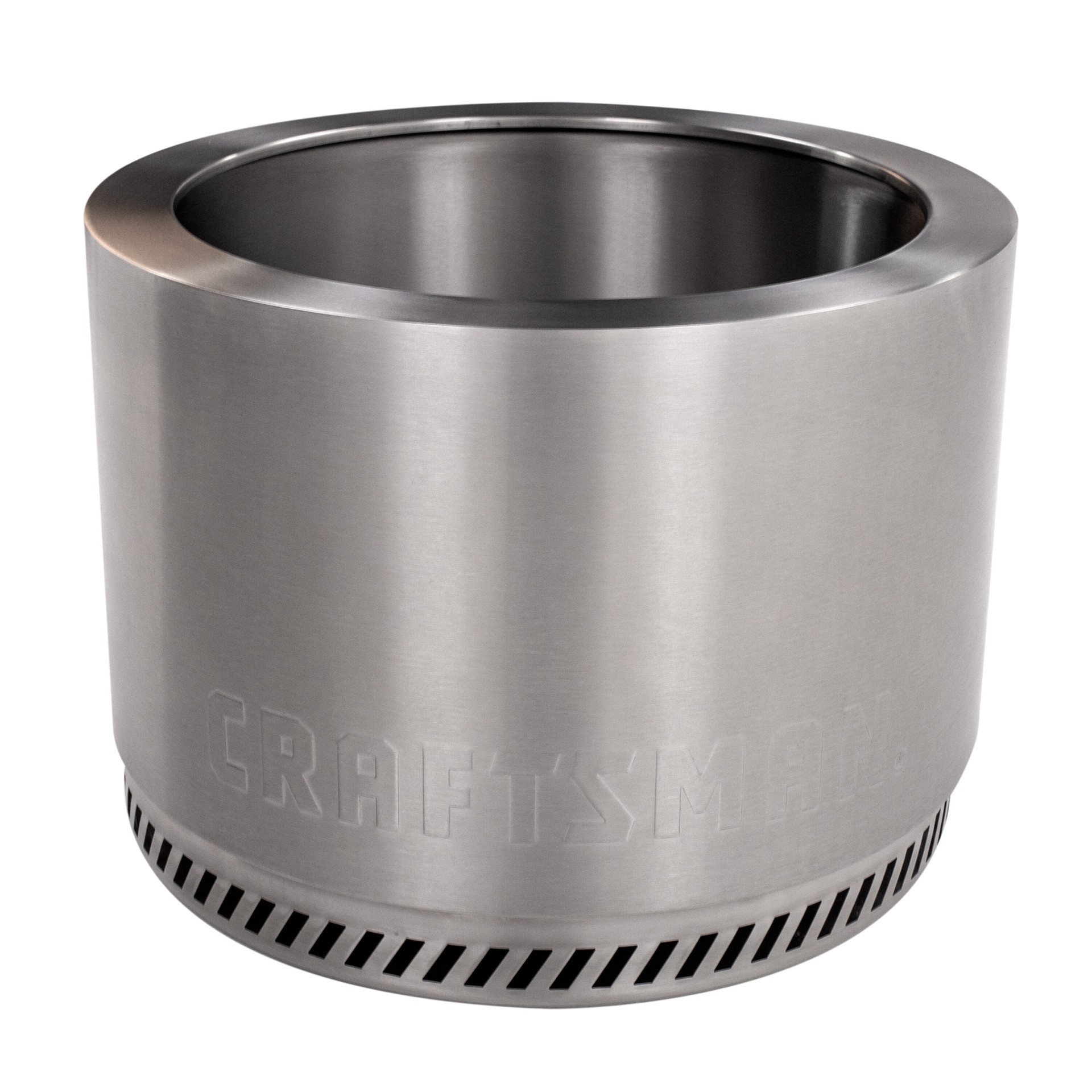 slide 6 of 6, CRAFTSMAN Smokeless 19.5-in W Stainless steel Round Portable Wood-Burning Fire Pit, 1 ct