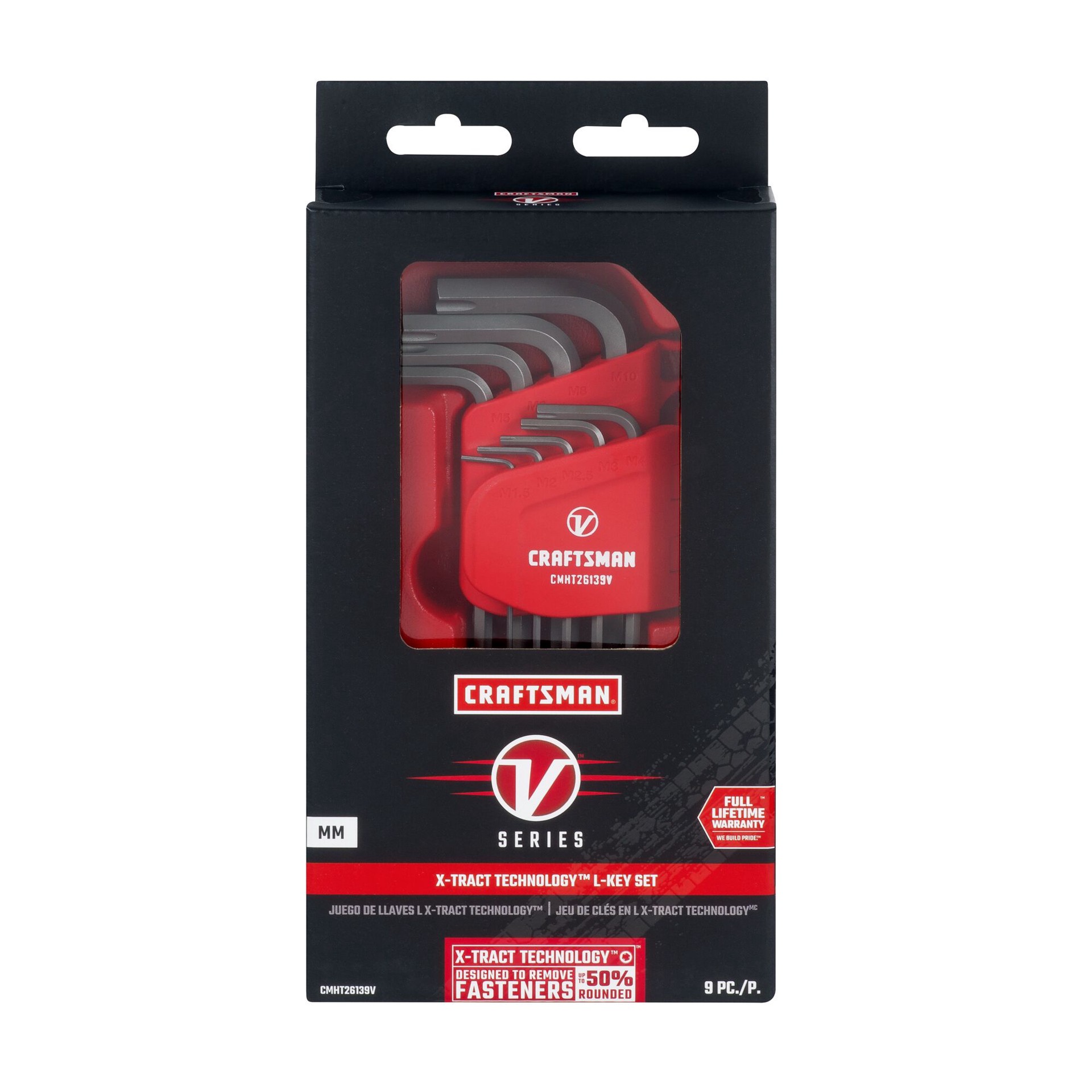 slide 6 of 6, CRAFTSMAN V-Series Assorted Metric 9 -Pieces Hex key set, 1 ct